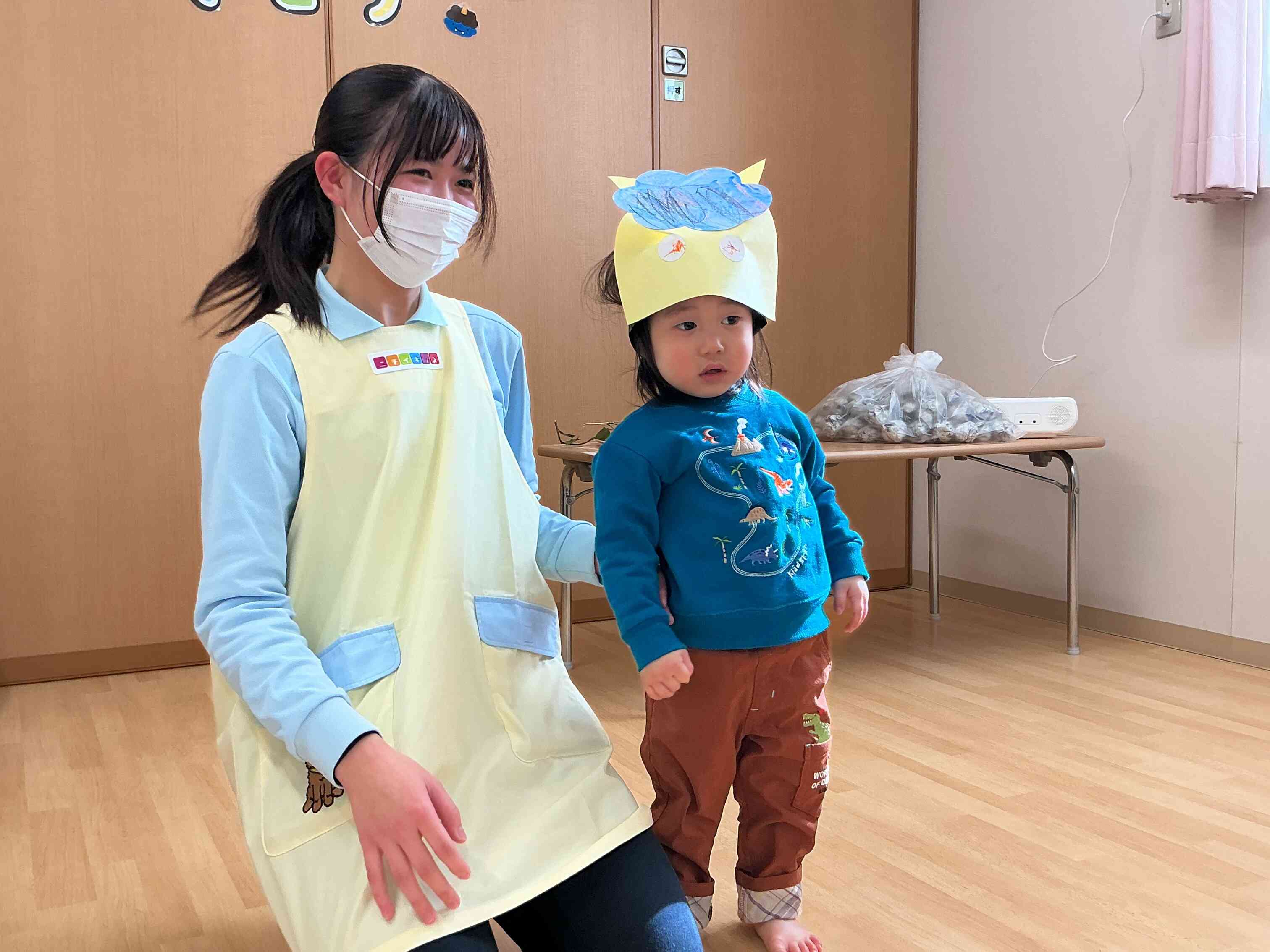 鬼のお面を作ったよ