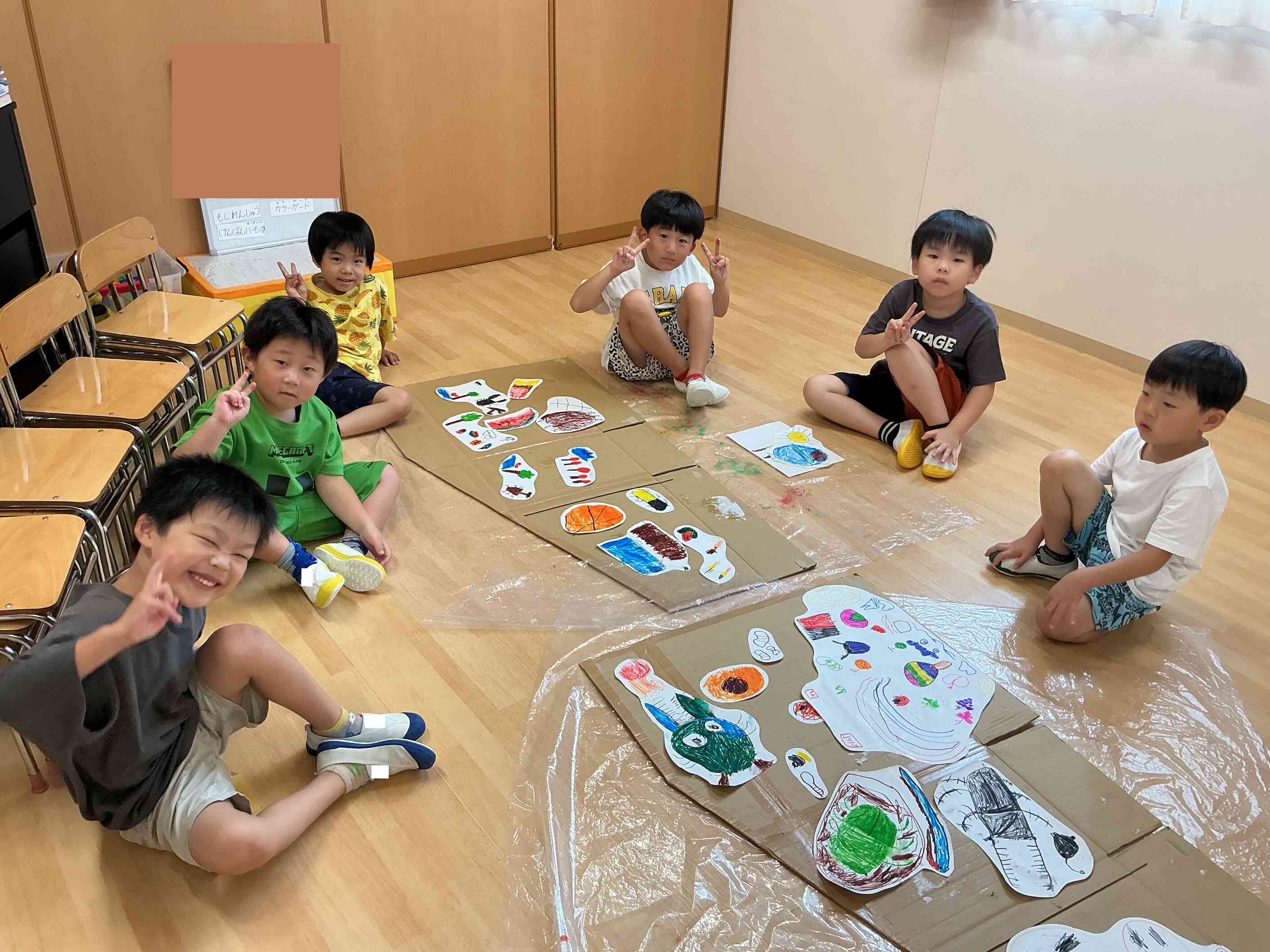 夏祭りの準備【きりん組】