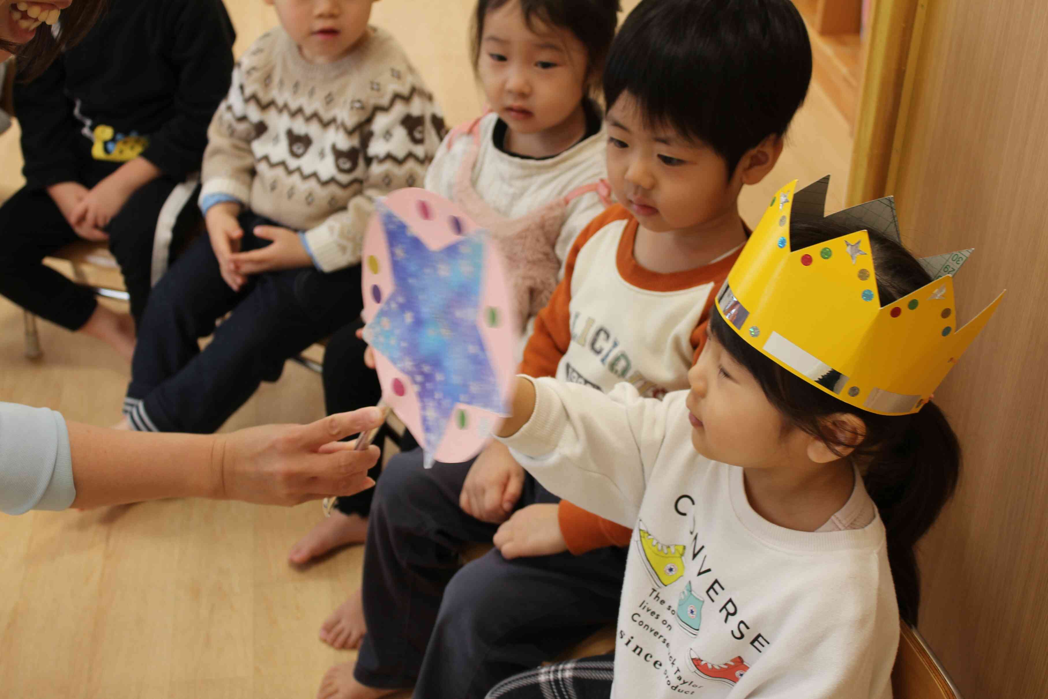 先生の楽しい出し物に参加