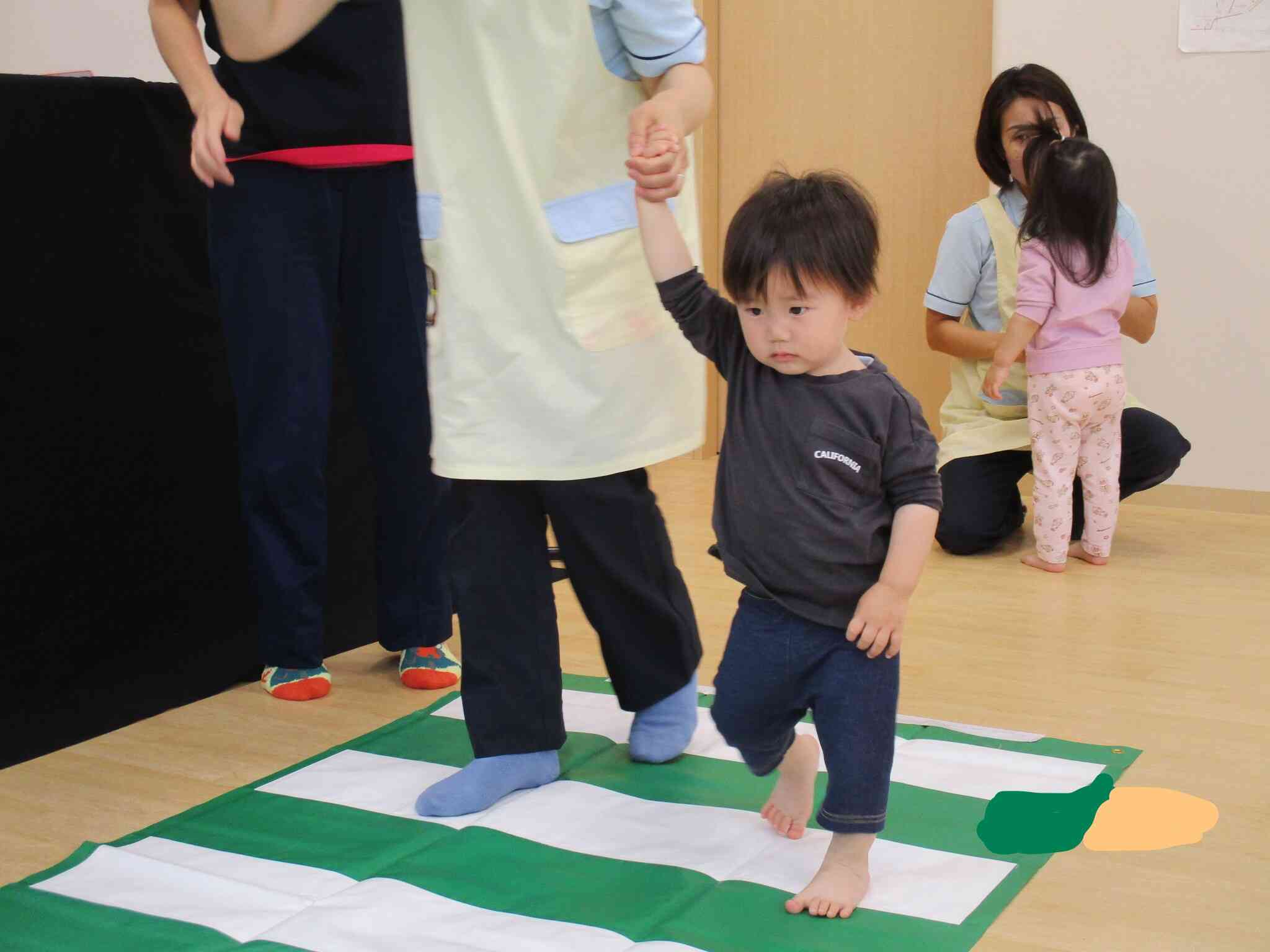 「ぼく、じょうずにわたれたよ」