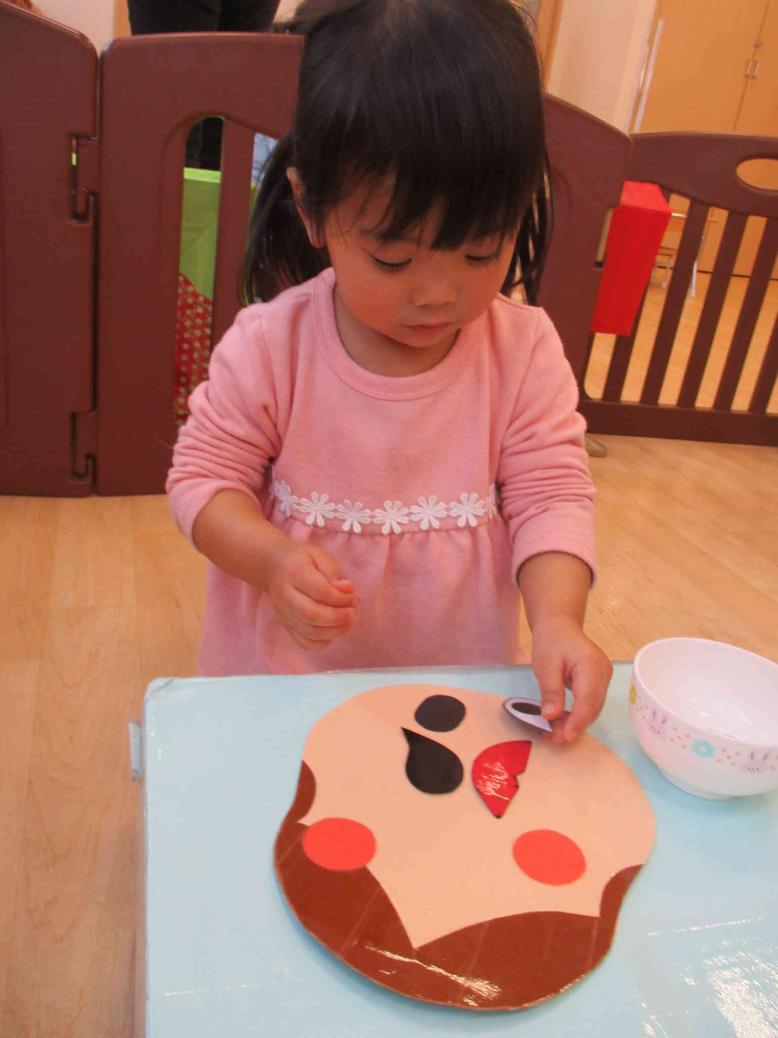 「わたしはほっぺをめにしたよ」