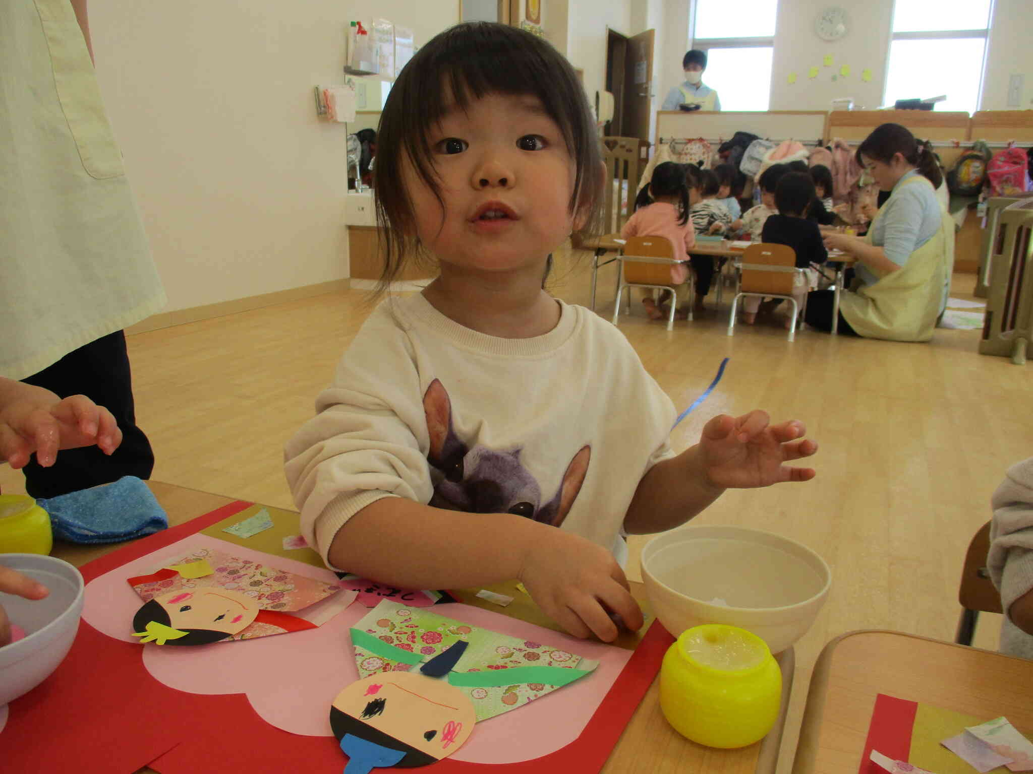 素敵なおひなさまとおだいりさまができたね！