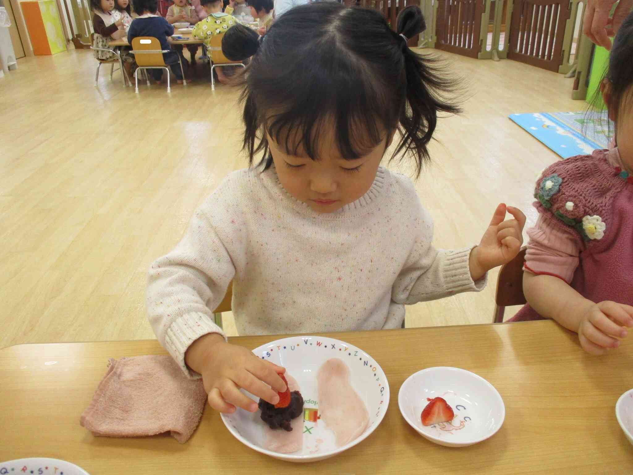 食育～関東風さくらもち作り～