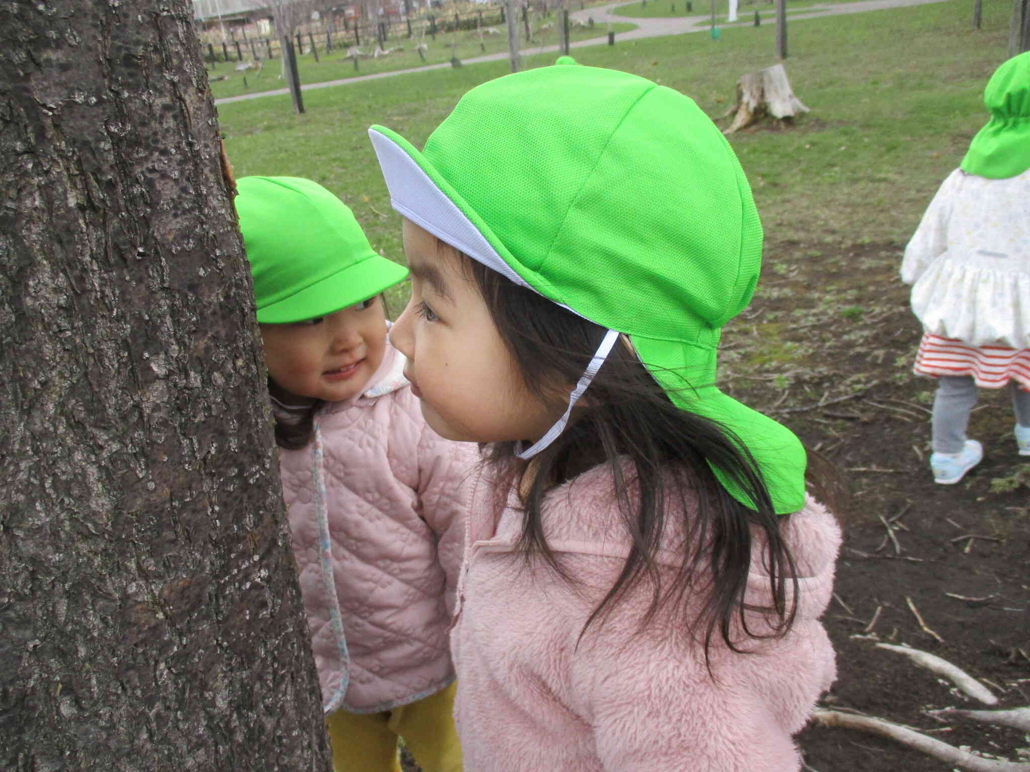 ２歳児うさぎ組　大好きお外遊び！