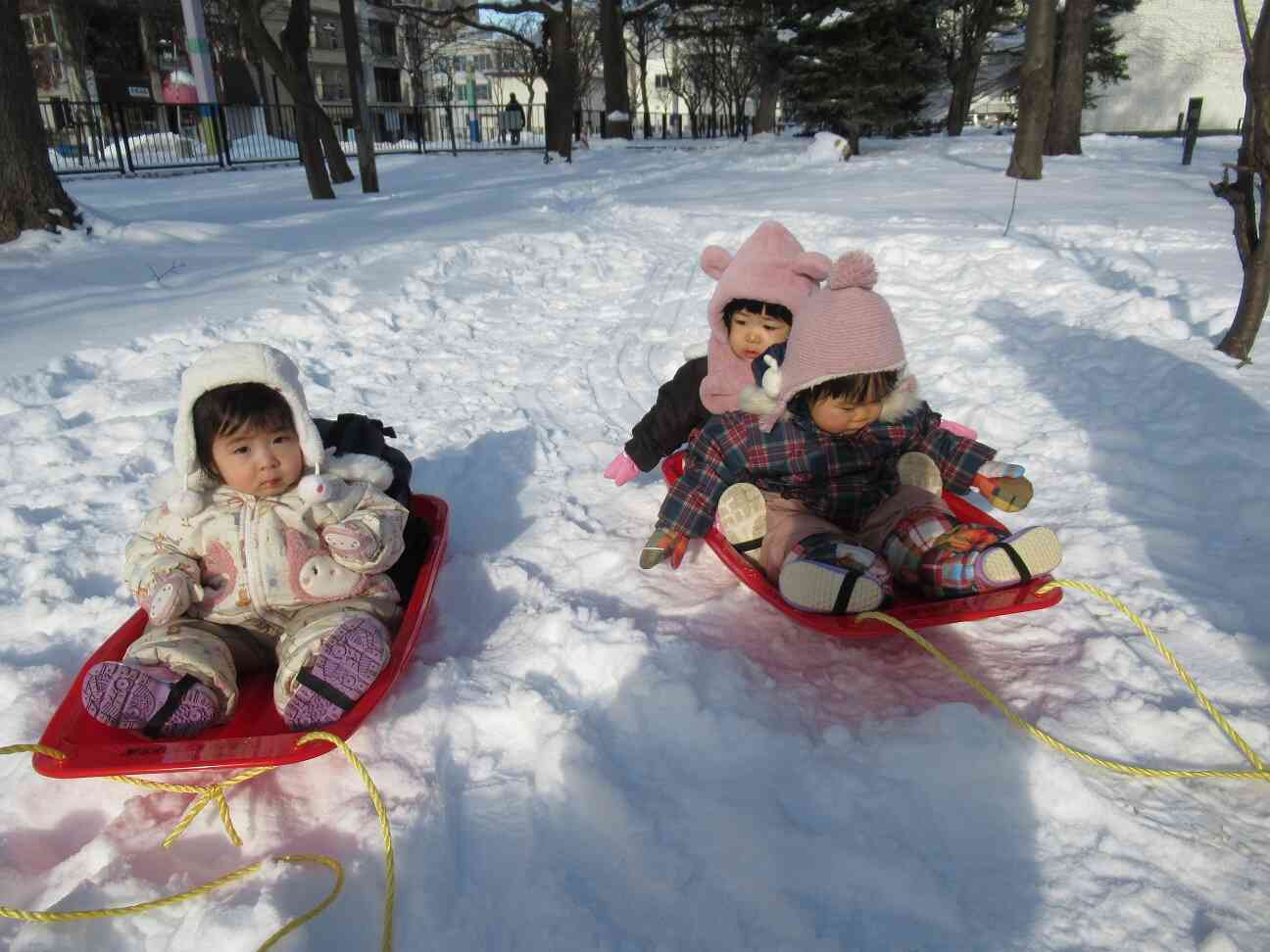 初めての雪遊び☆