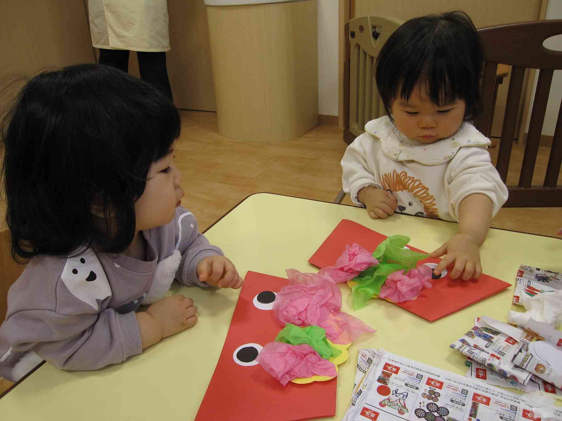 初めての鬼のお面作り☆