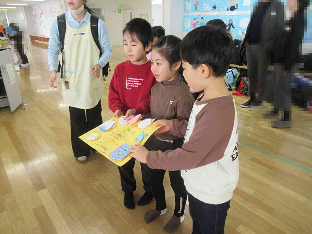 最後にお手紙を渡しました