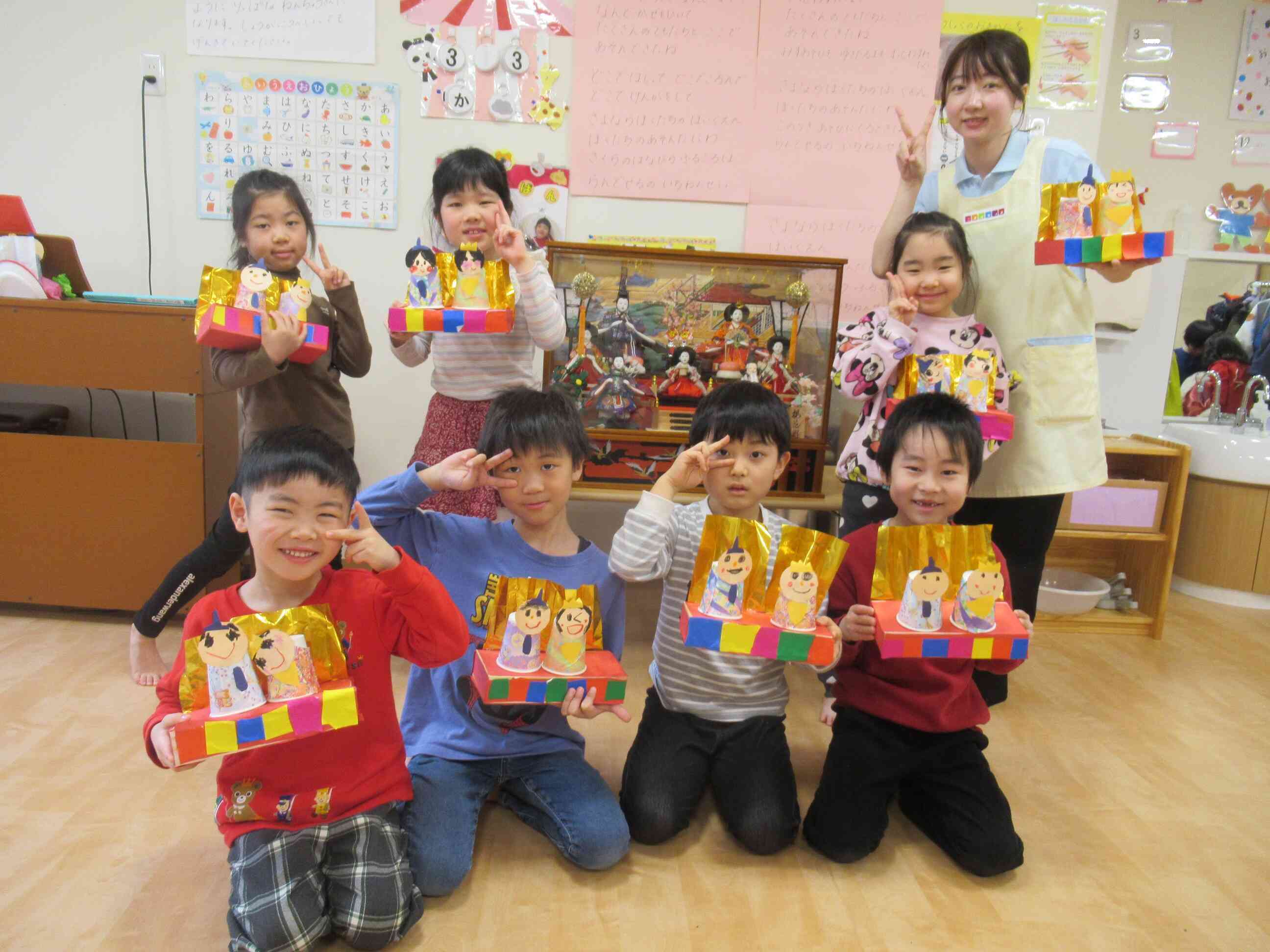 ひな祭り製作発表(幼児クラス編)