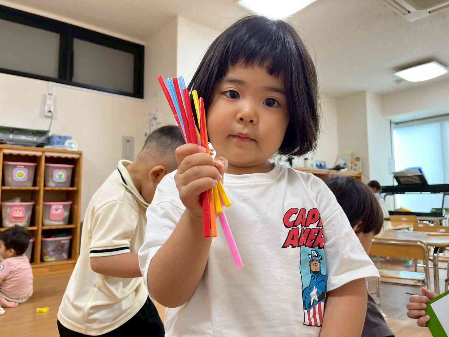 私は沢山のストロー使ってなにしようかな～？
