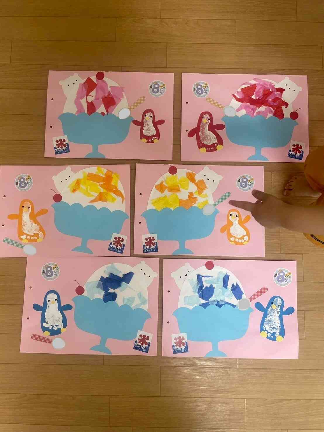 ～ひよこぐみ～８月の製作『かき氷』
