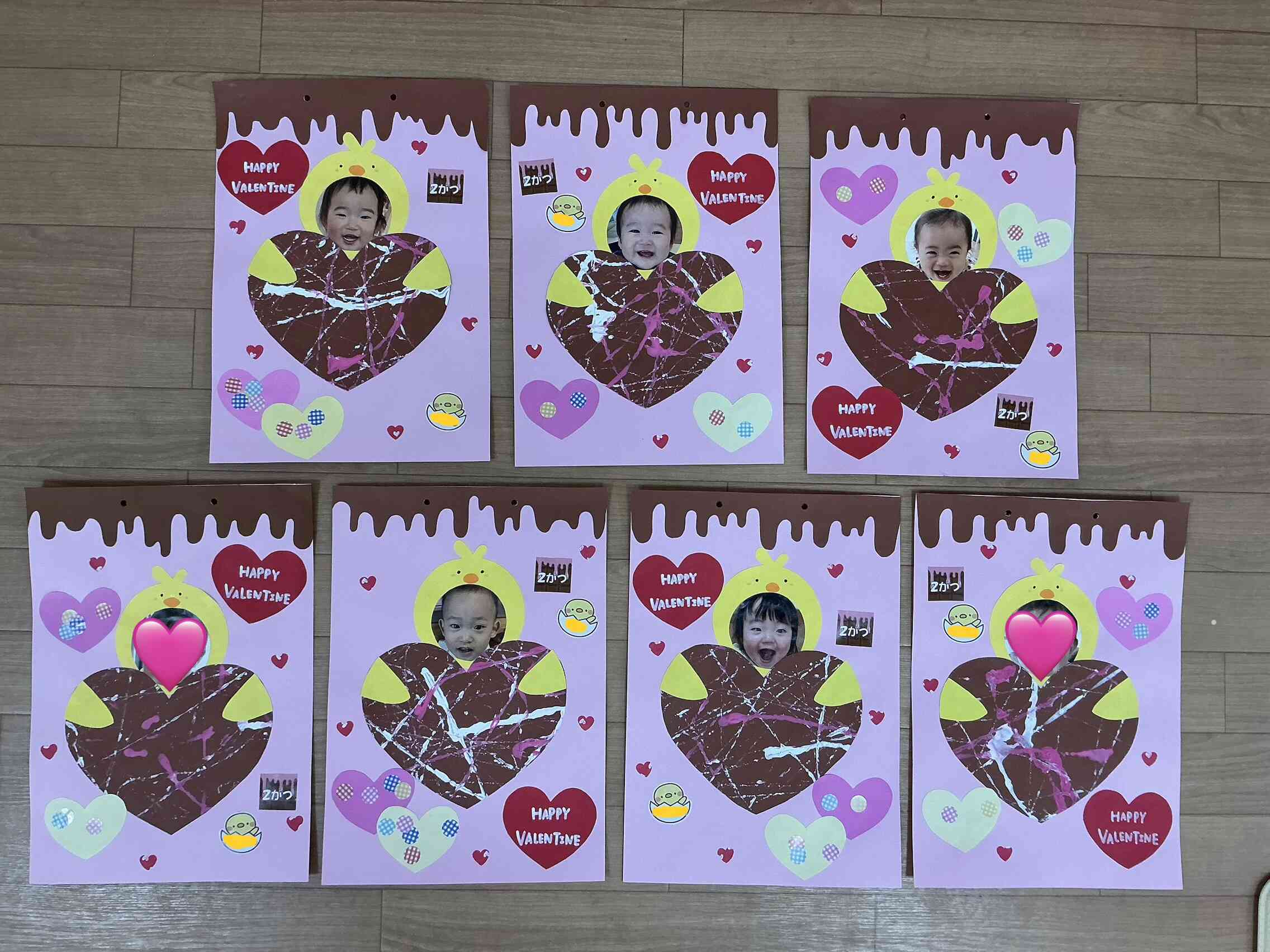 0歳児2月の製作♡バレンタイン♡