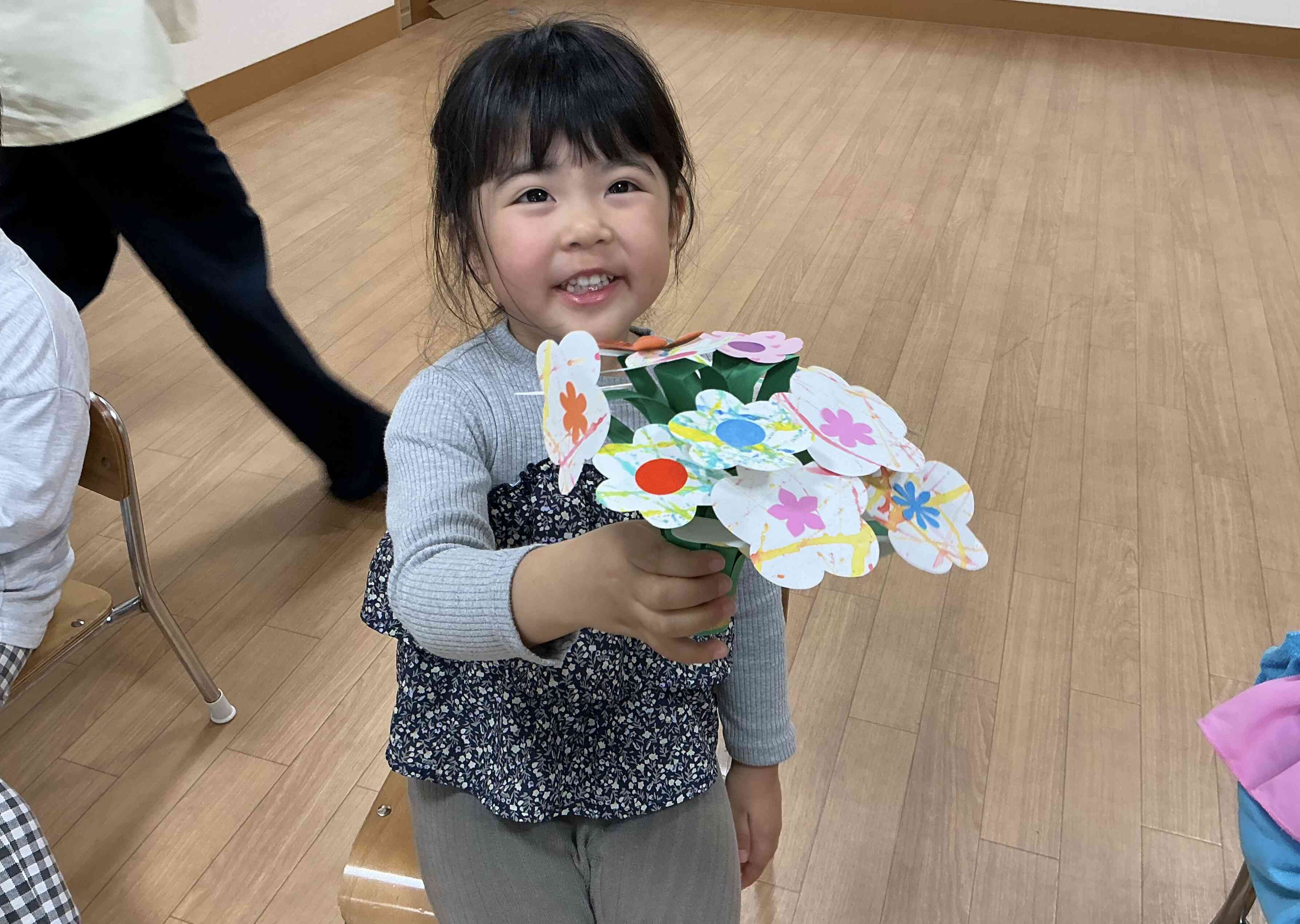 綺麗な花束ができたよ♪