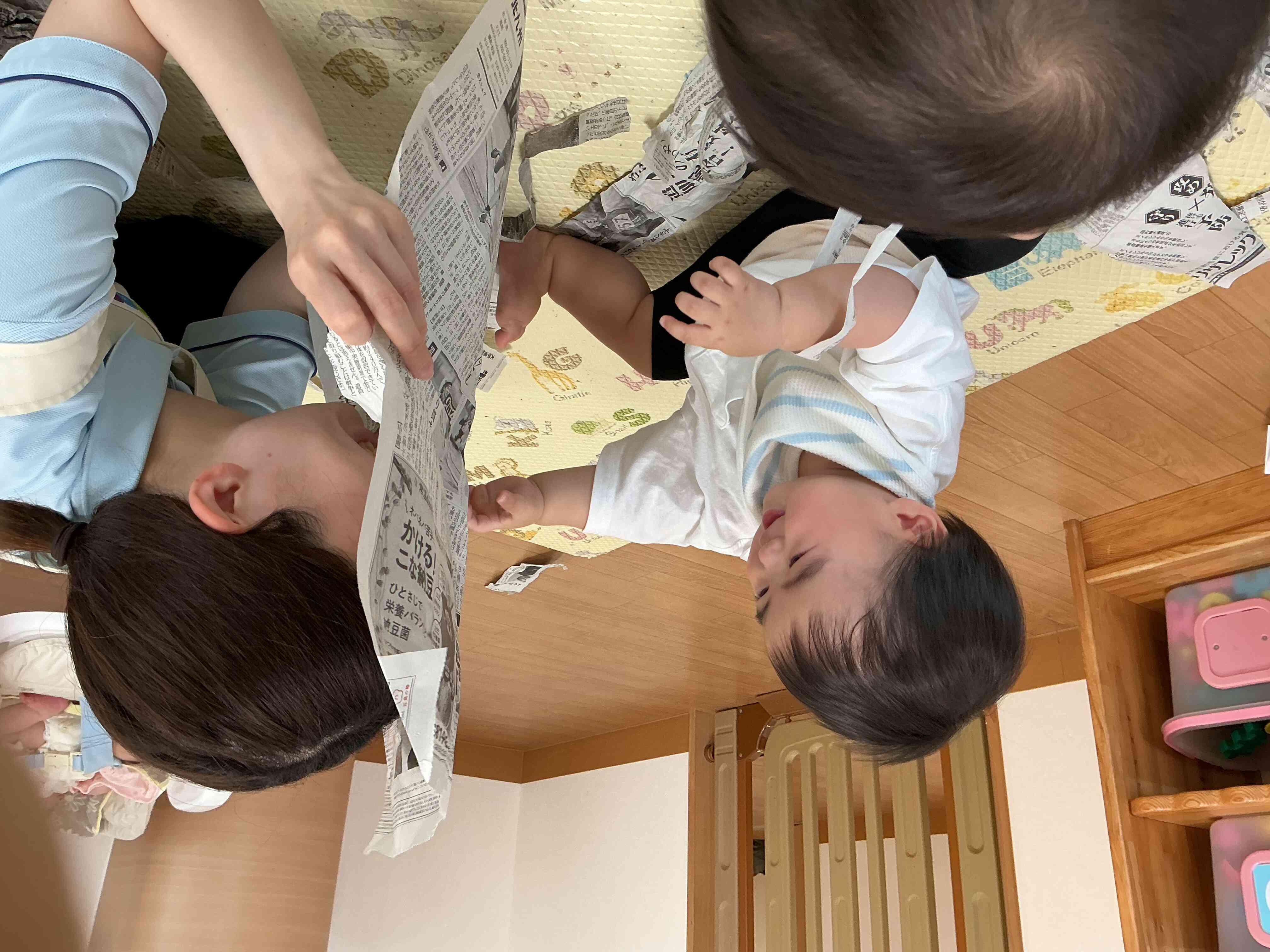 新聞紙あそび♪