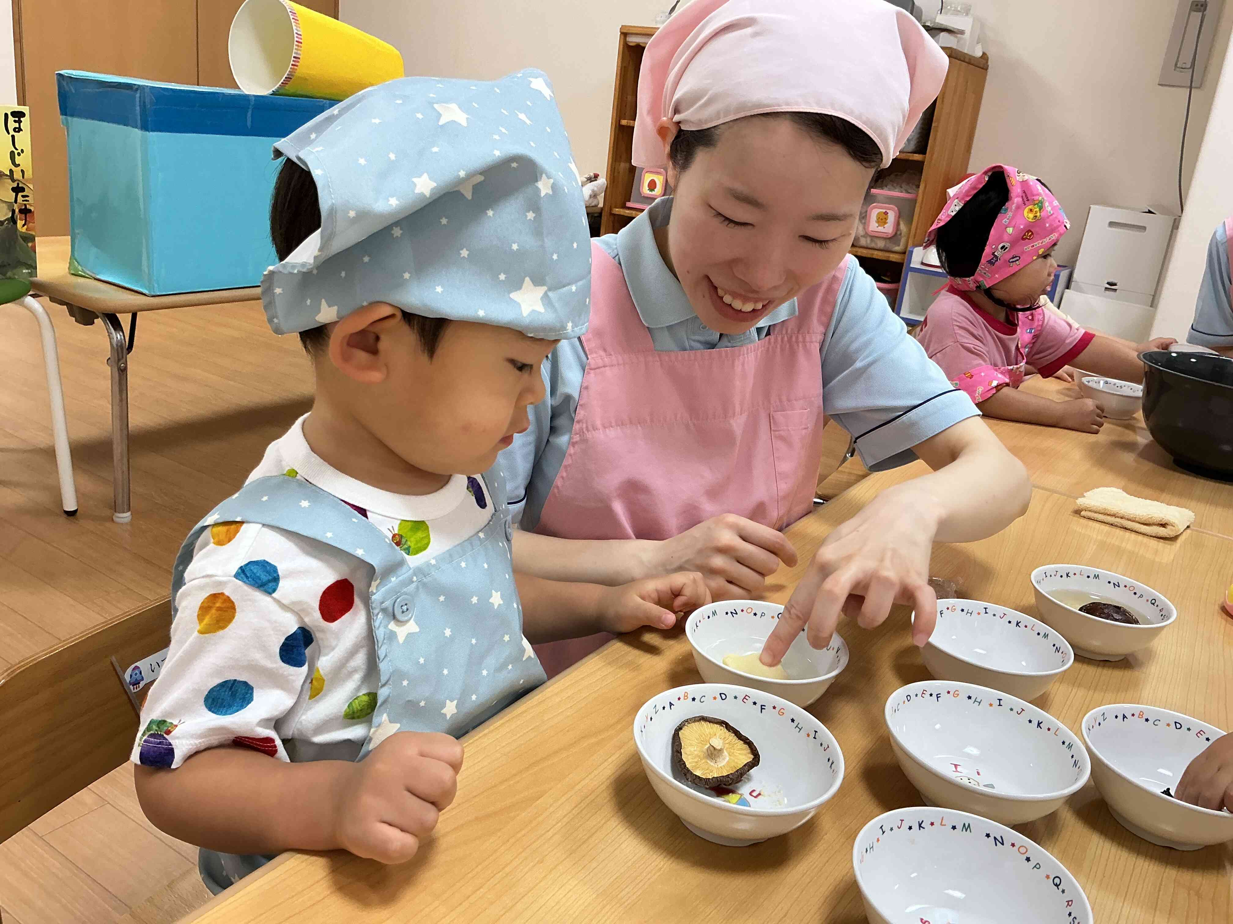 水につけると柔らかくなった！