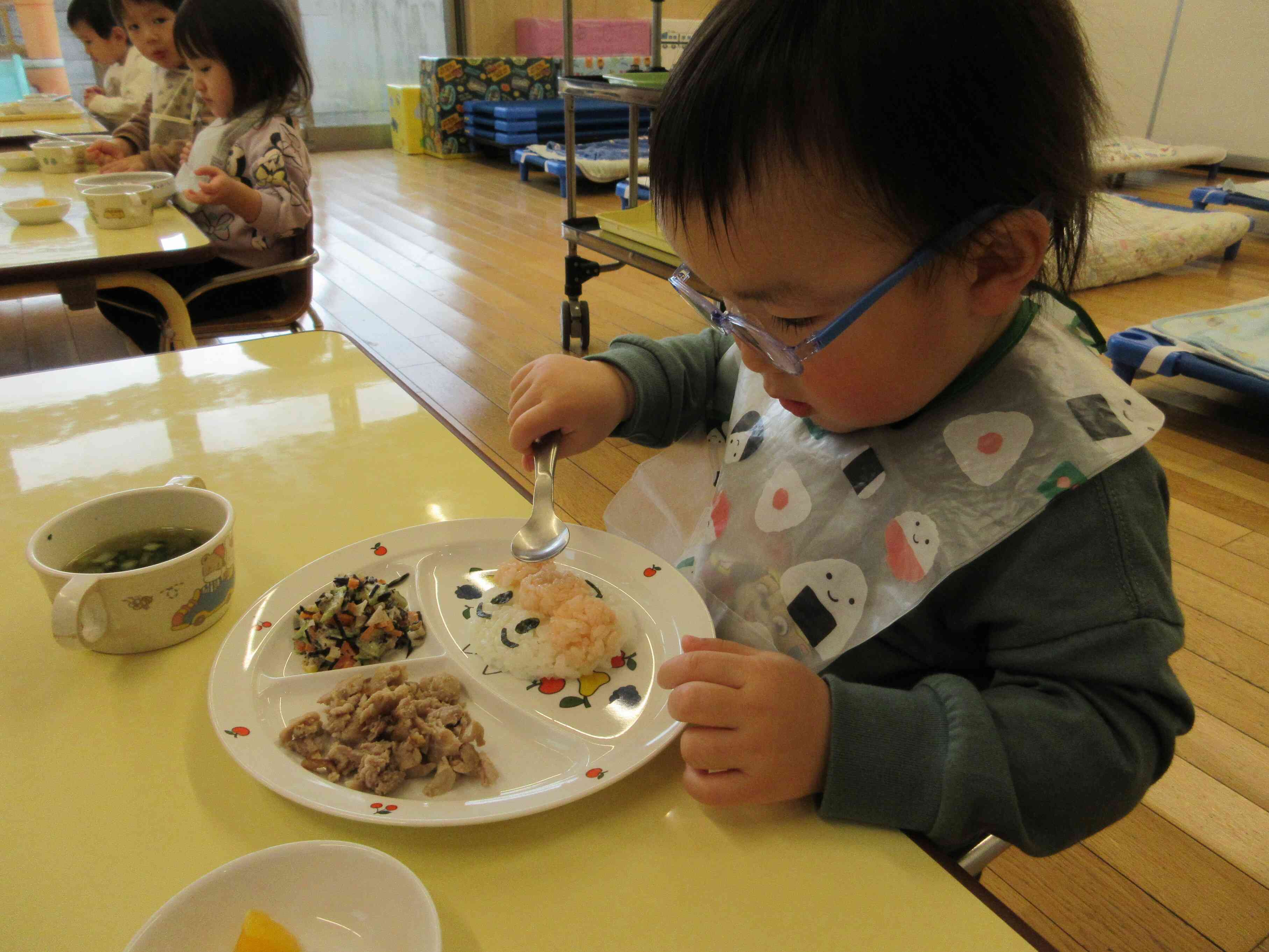 給食は可愛いアンパンマンでした★