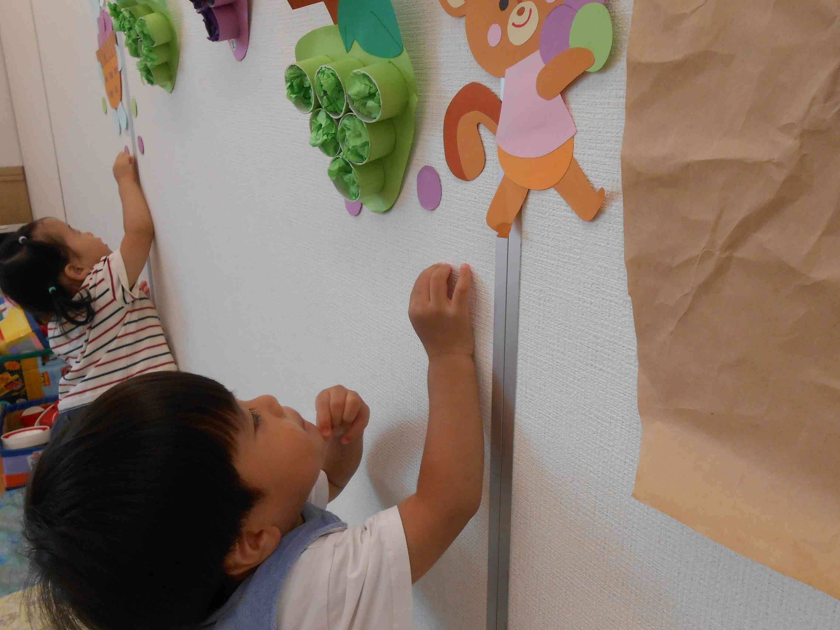 出来たね！ぶどう狩りみたい♡