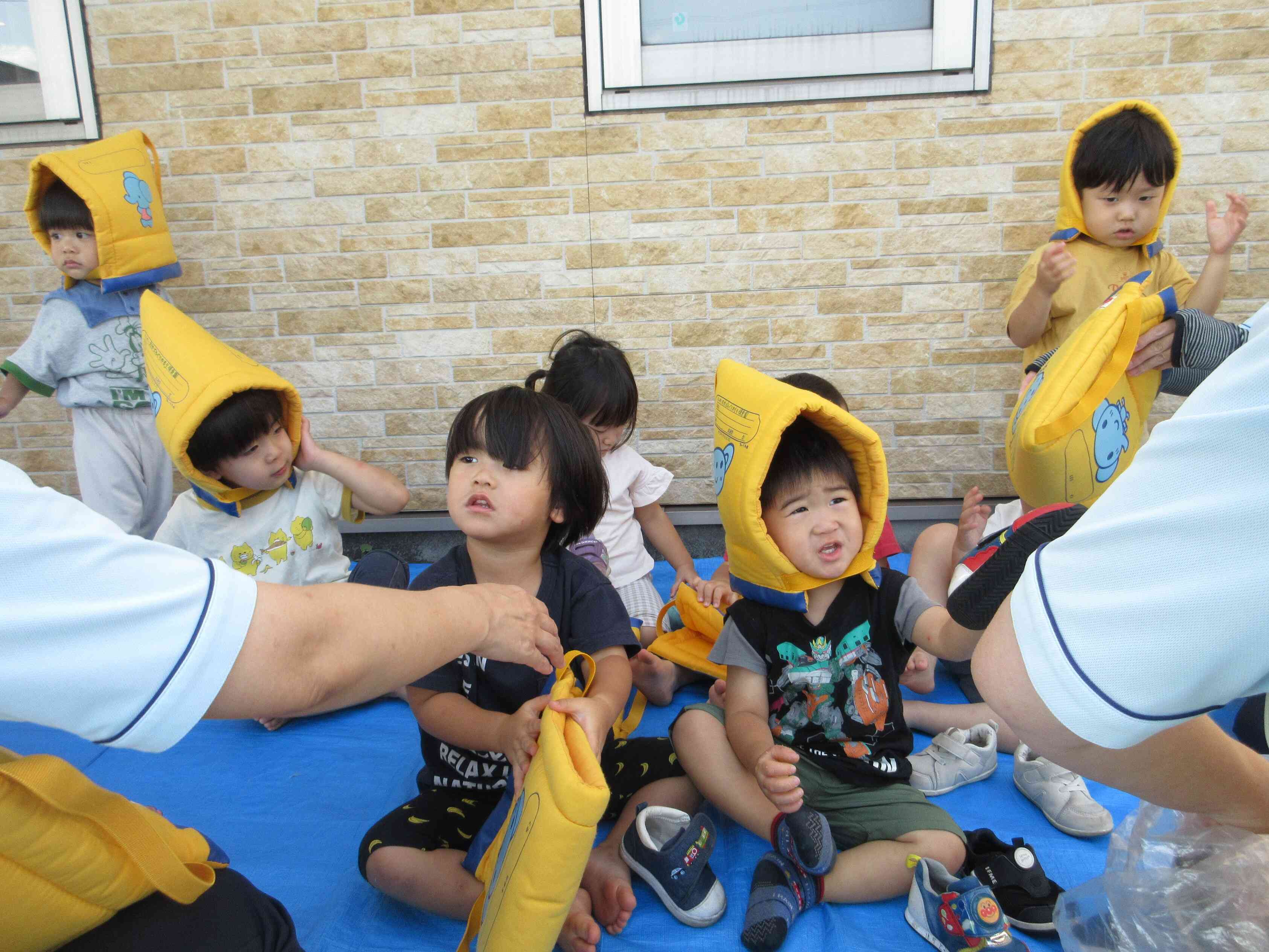 『自分で被るから見ててね！』