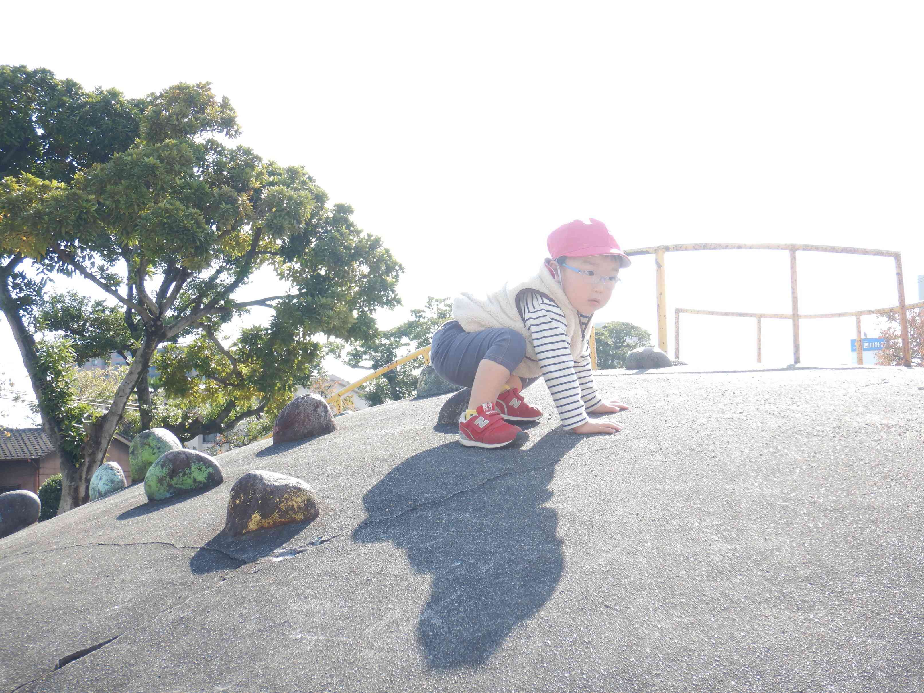 大きな遊具に上れたよ☆