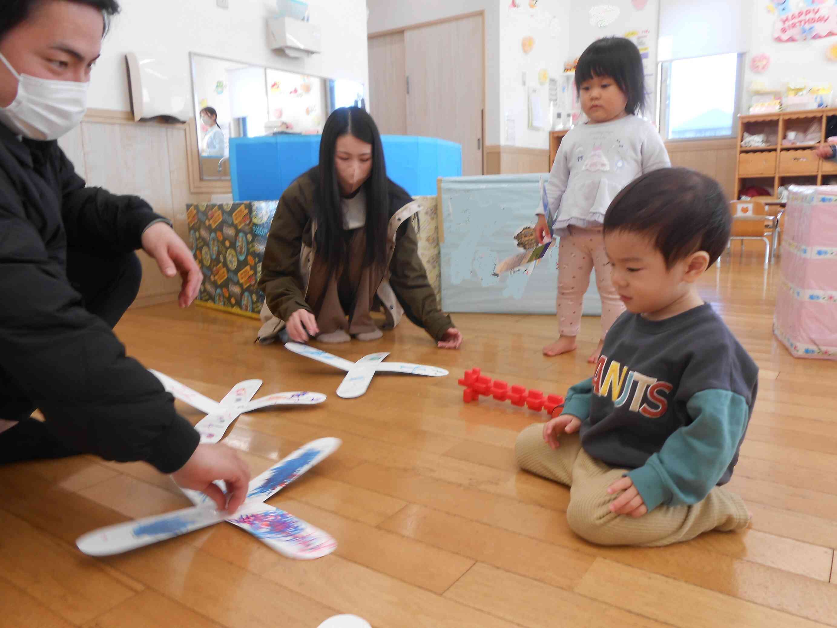 パパが回してくれました。よく回るねー