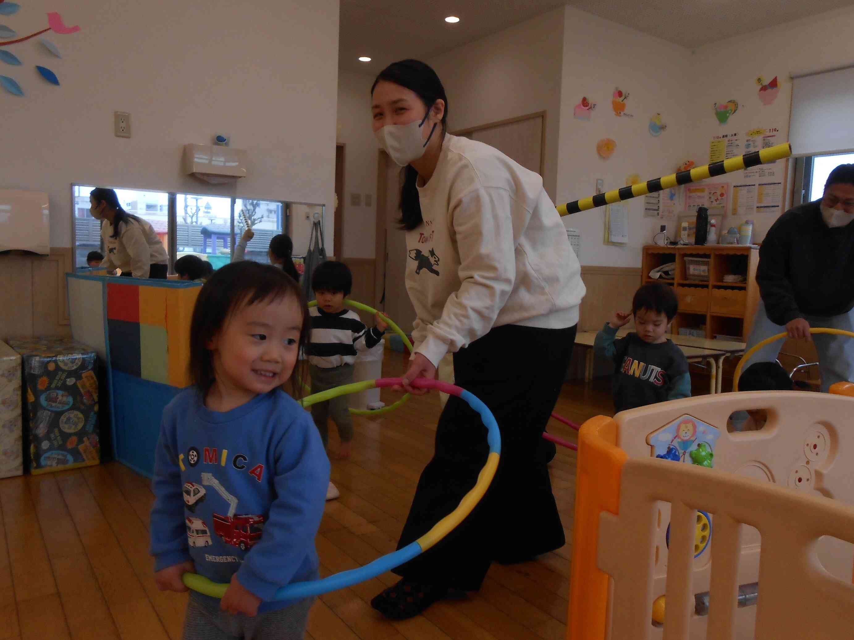 そのあとは電車ごっこ