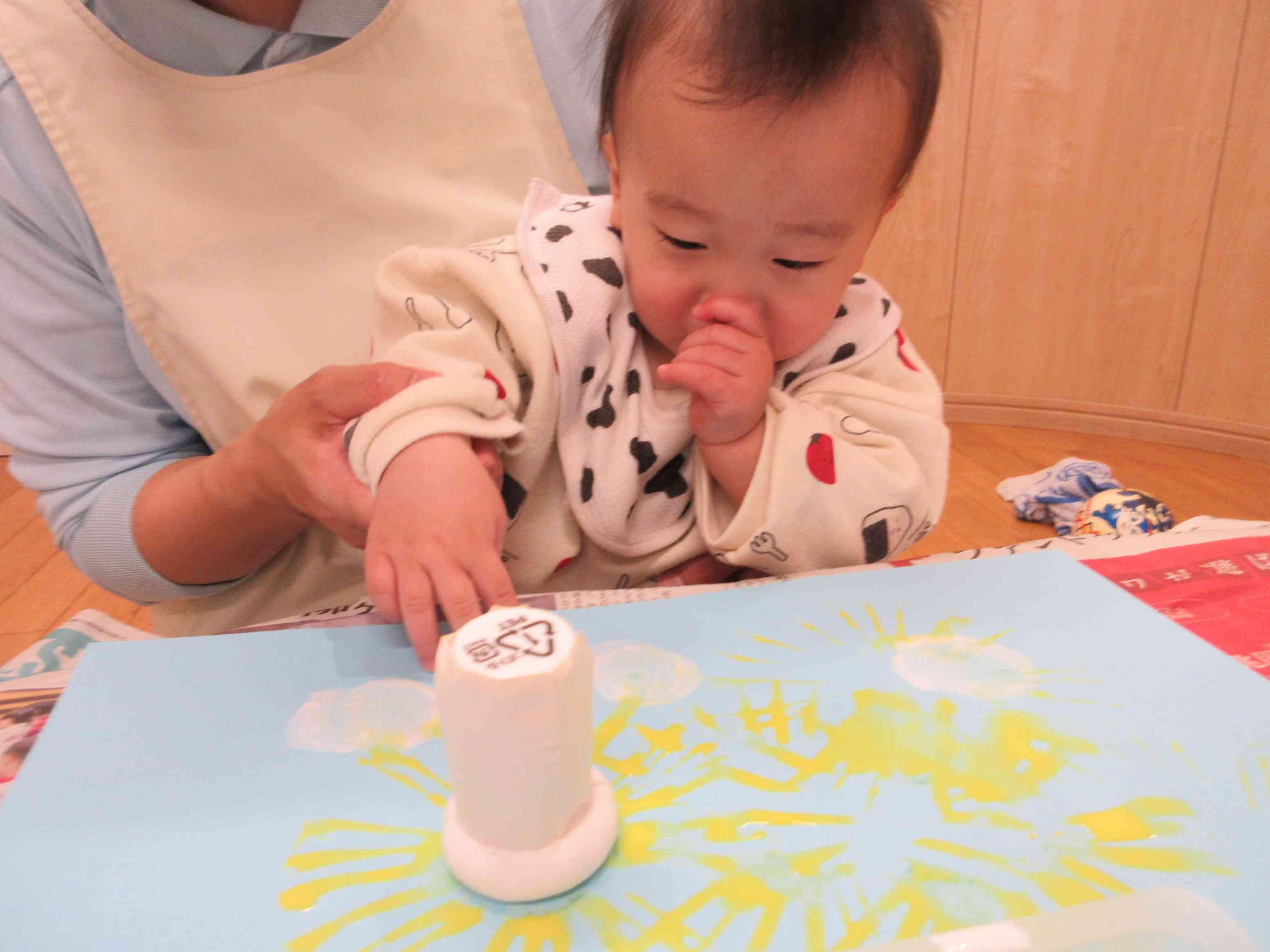 よいしょ、よいしょ♪ 先生と共作中です