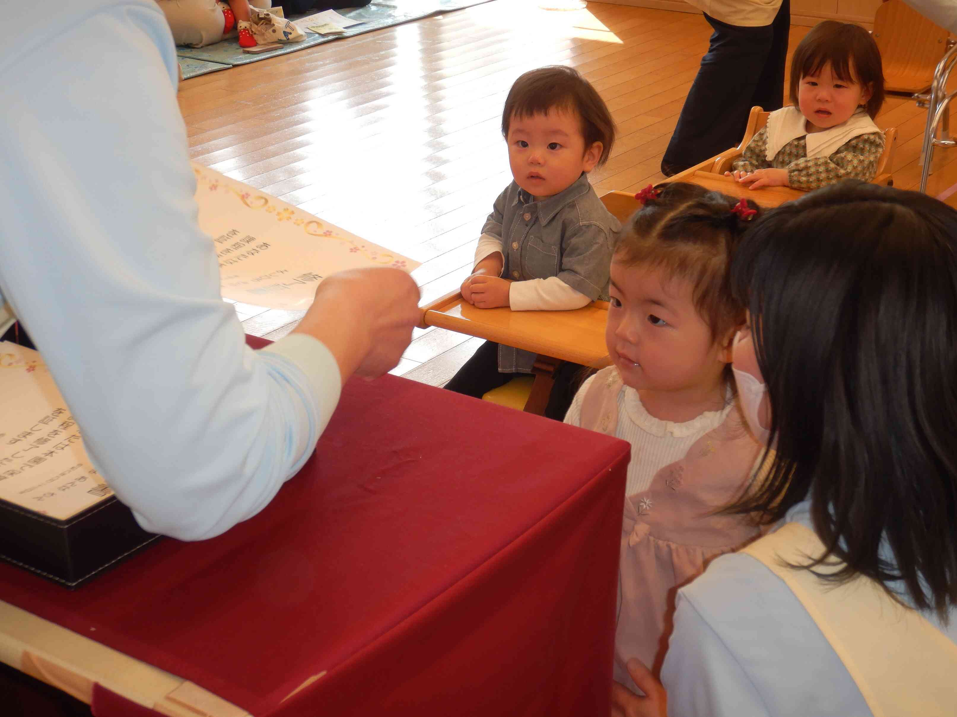 ドキドキ♡0歳児さんも頑張ったよ☆