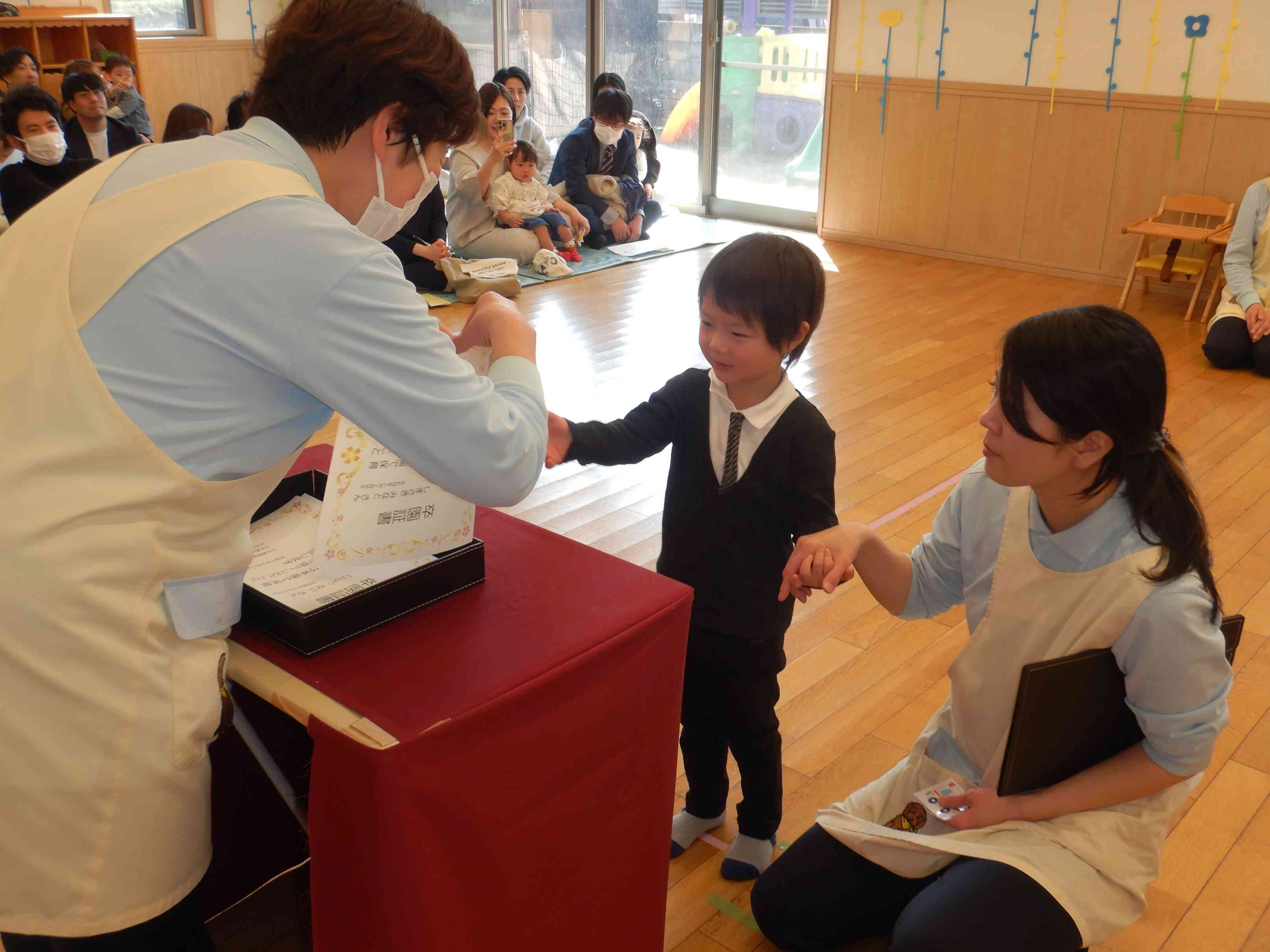 先生と一緒に！緊張するよ～