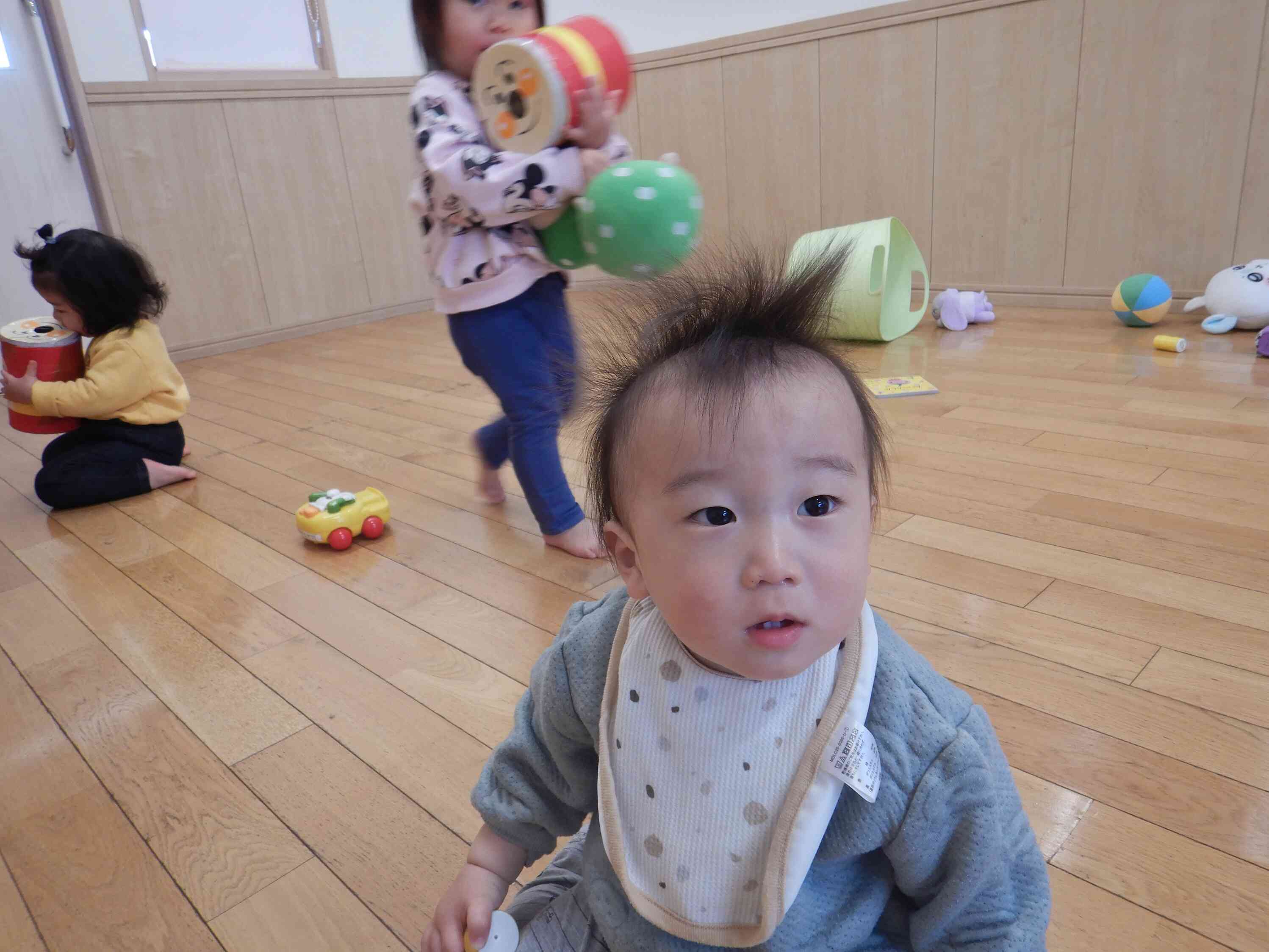 歩きの練習・・・ちょっと休憩。