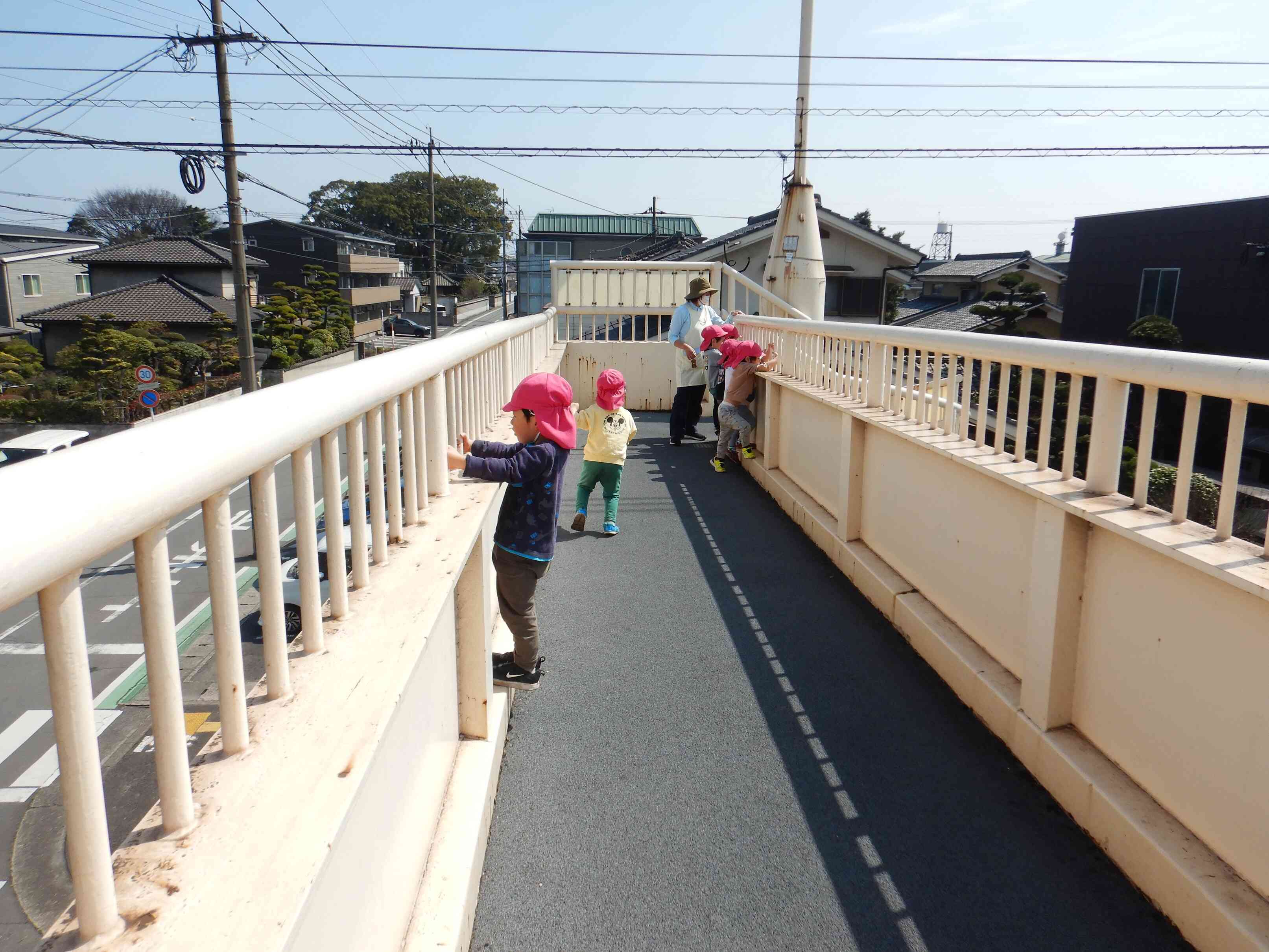 みんな大好き歩道橋！あっ！トラックだ！！！