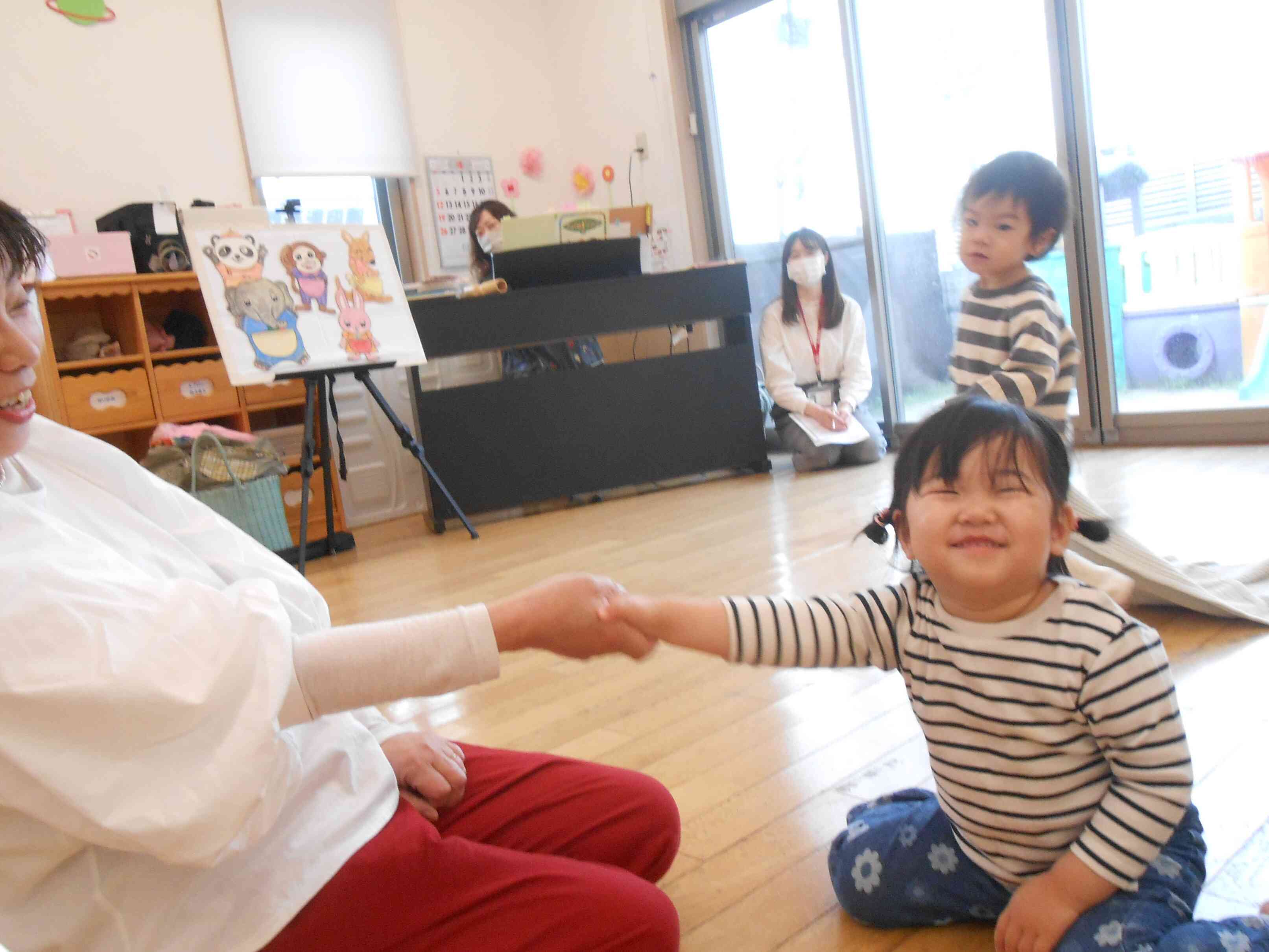 挨拶から始まります♪