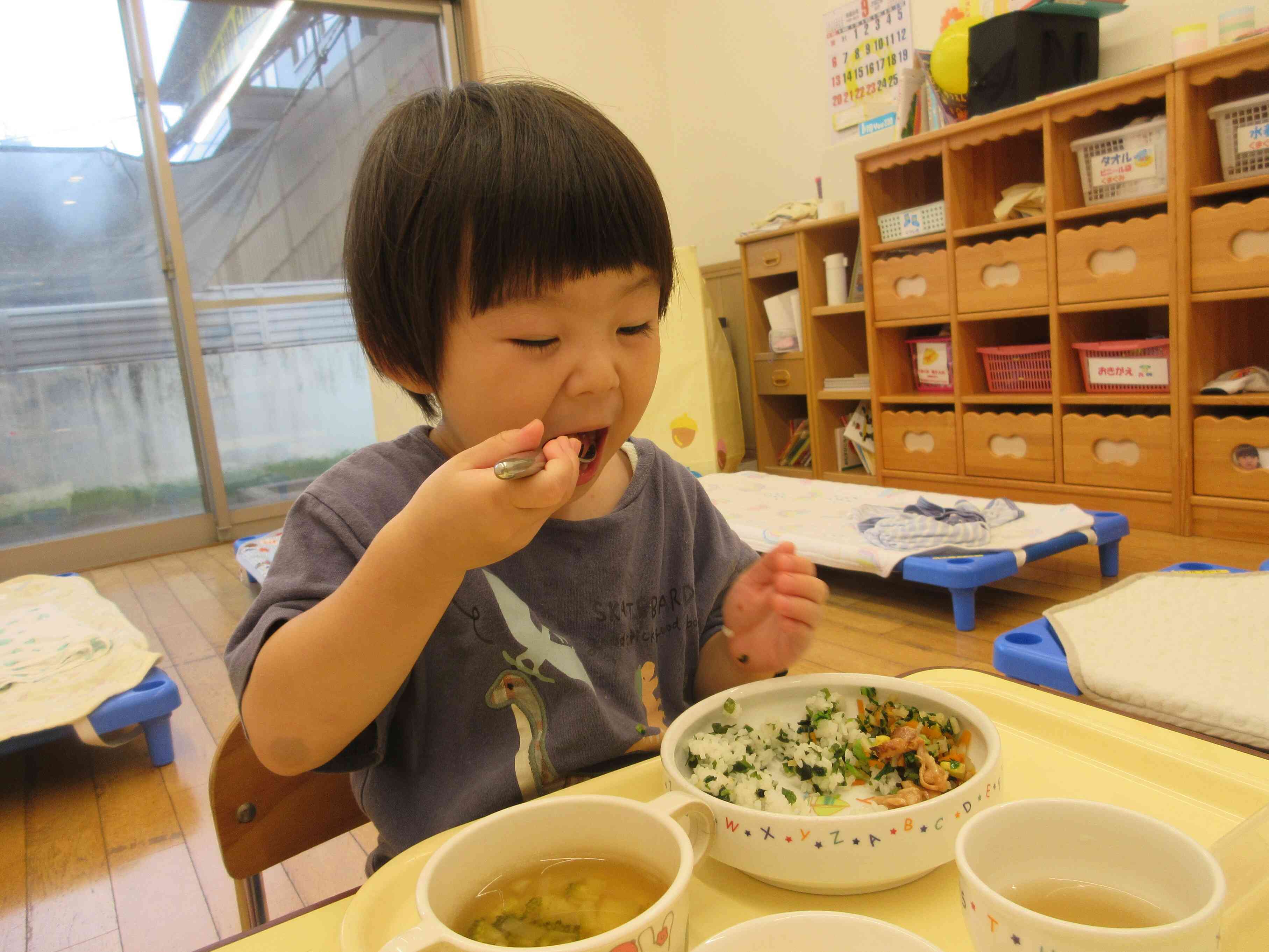 今月の食育は非常食を知ろうです♪