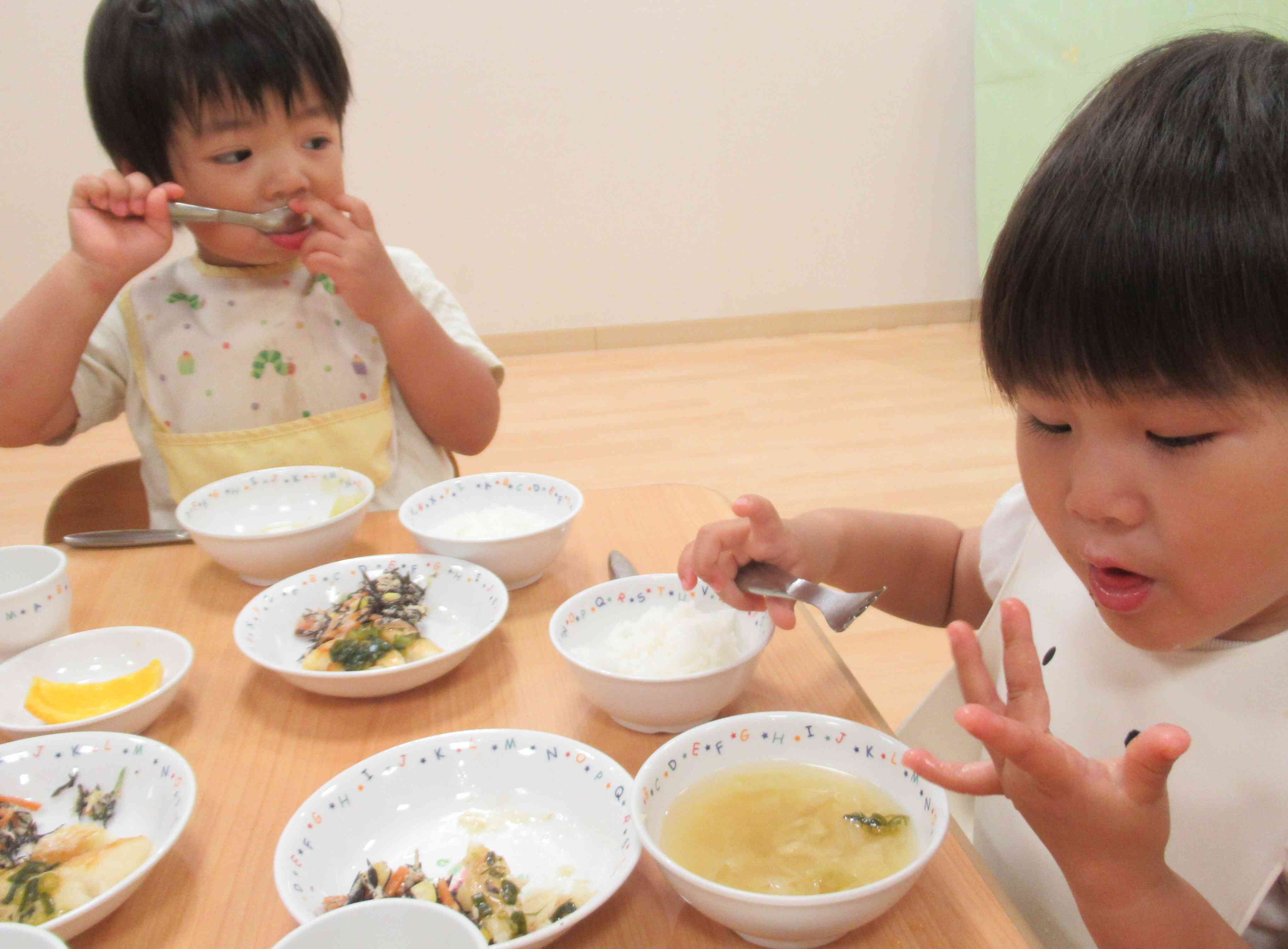 給食美味しいね！