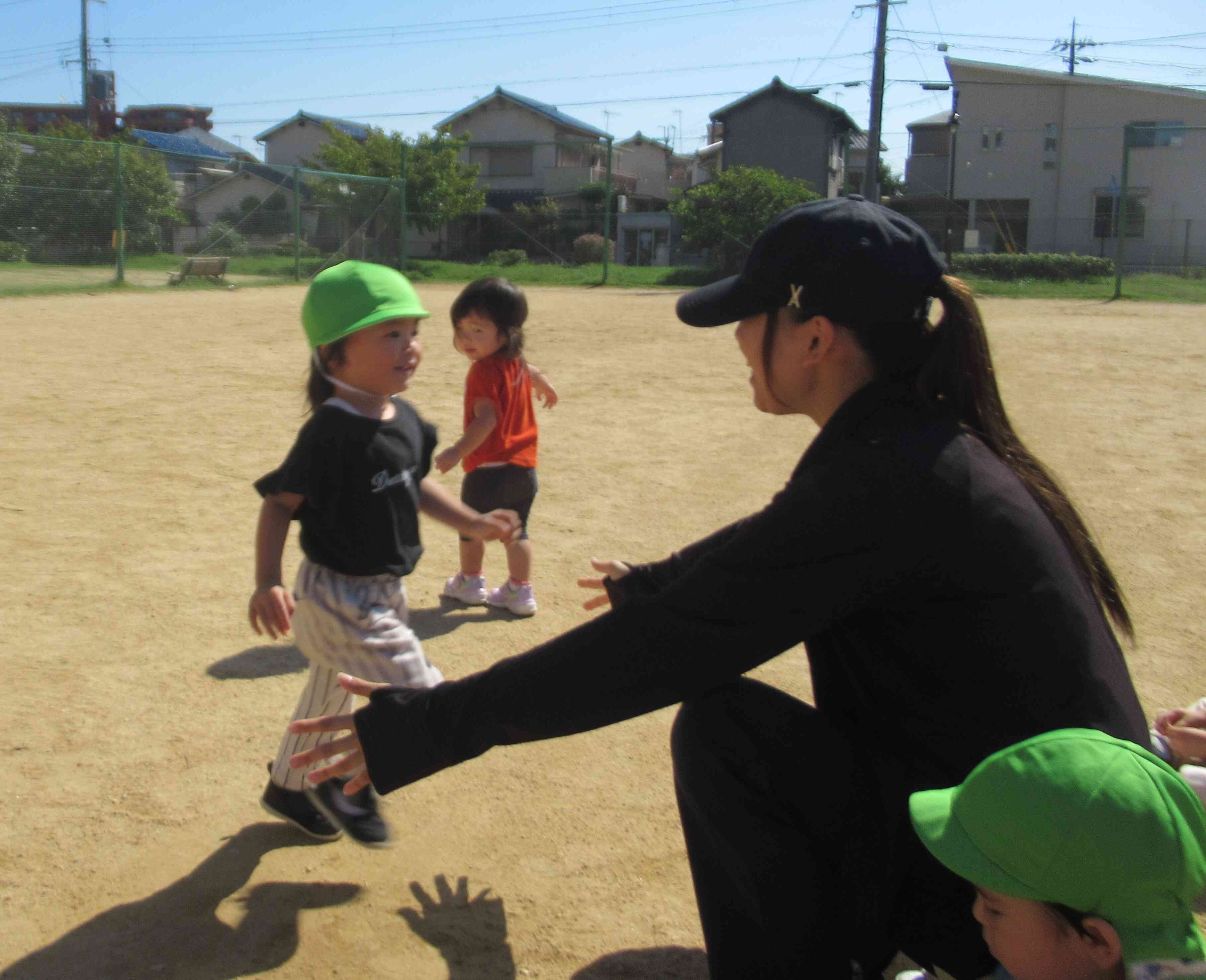 あひる組かけっこ練習