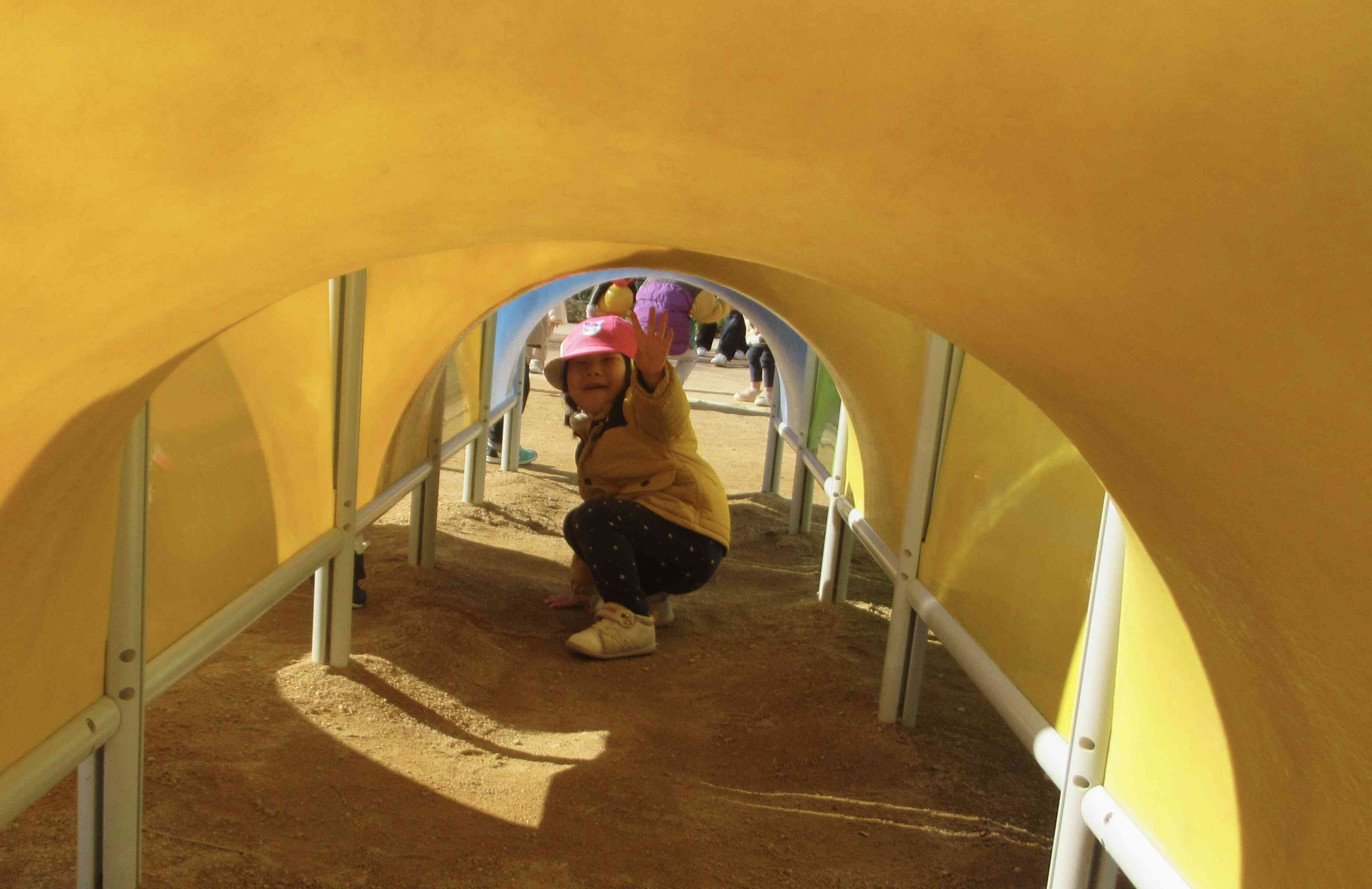 ジャングルジムの中では