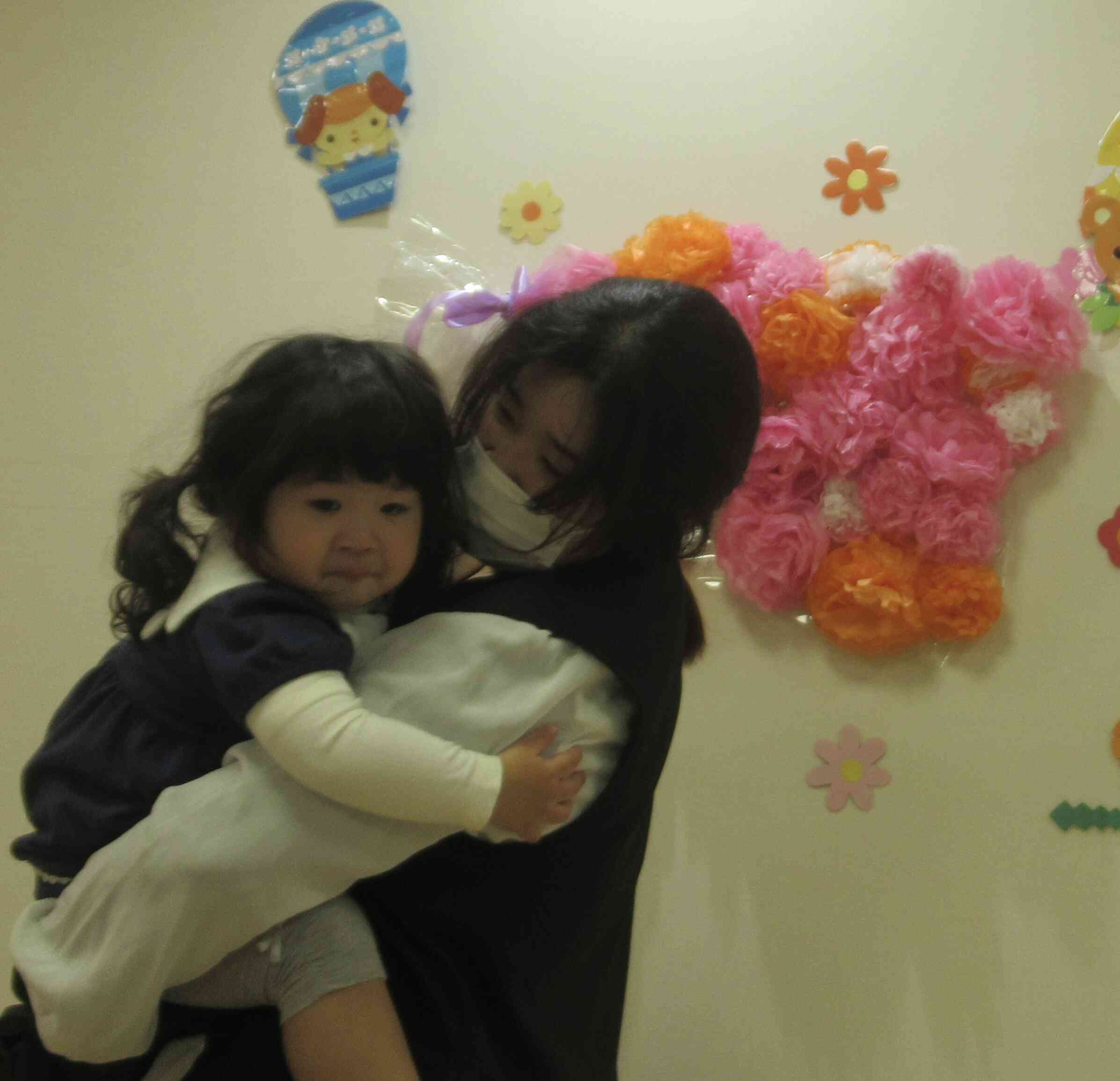 ママと一緒にとりました