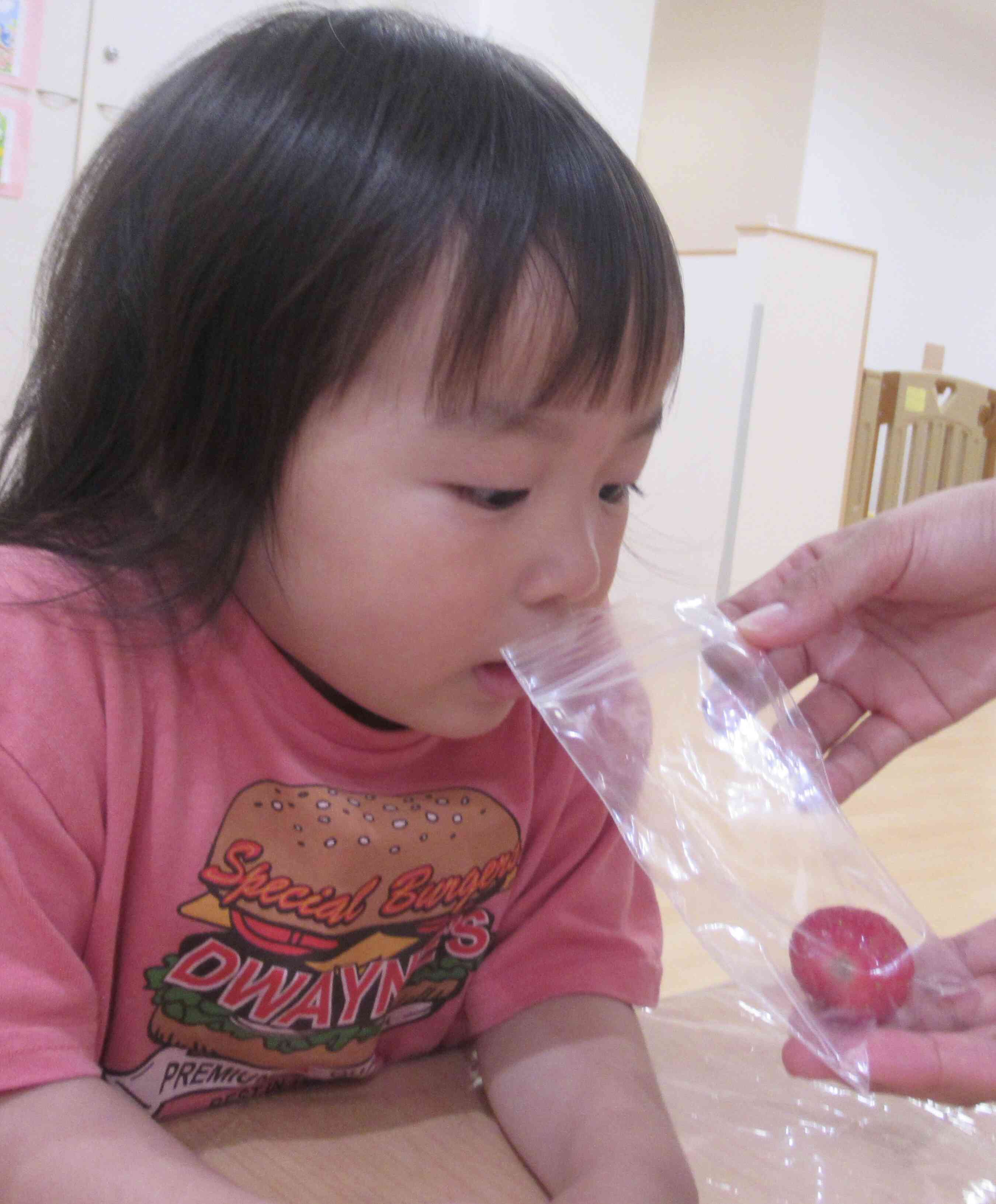 いちご、とってもいい匂いだったね！