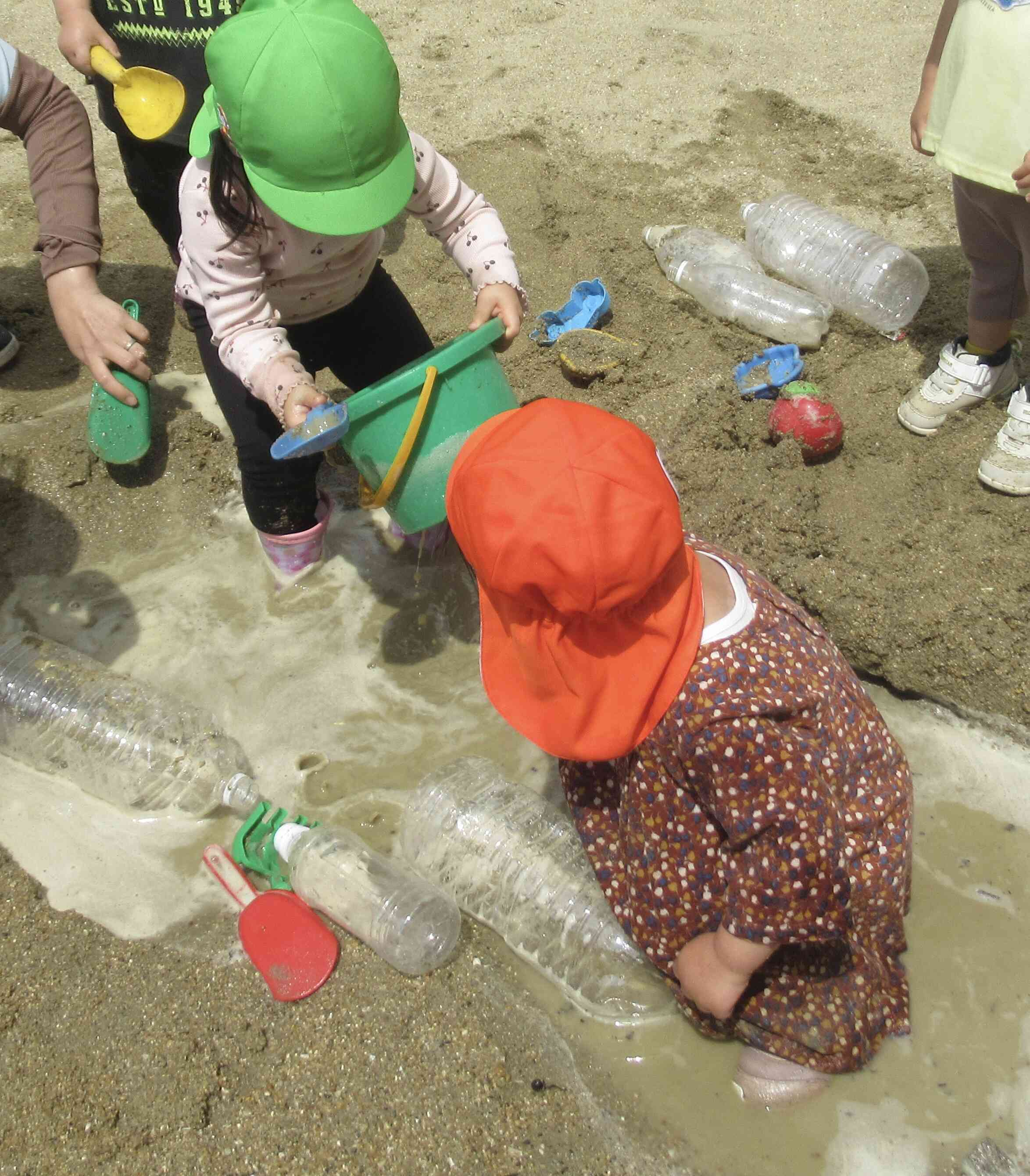 大きな水たまりだ〜