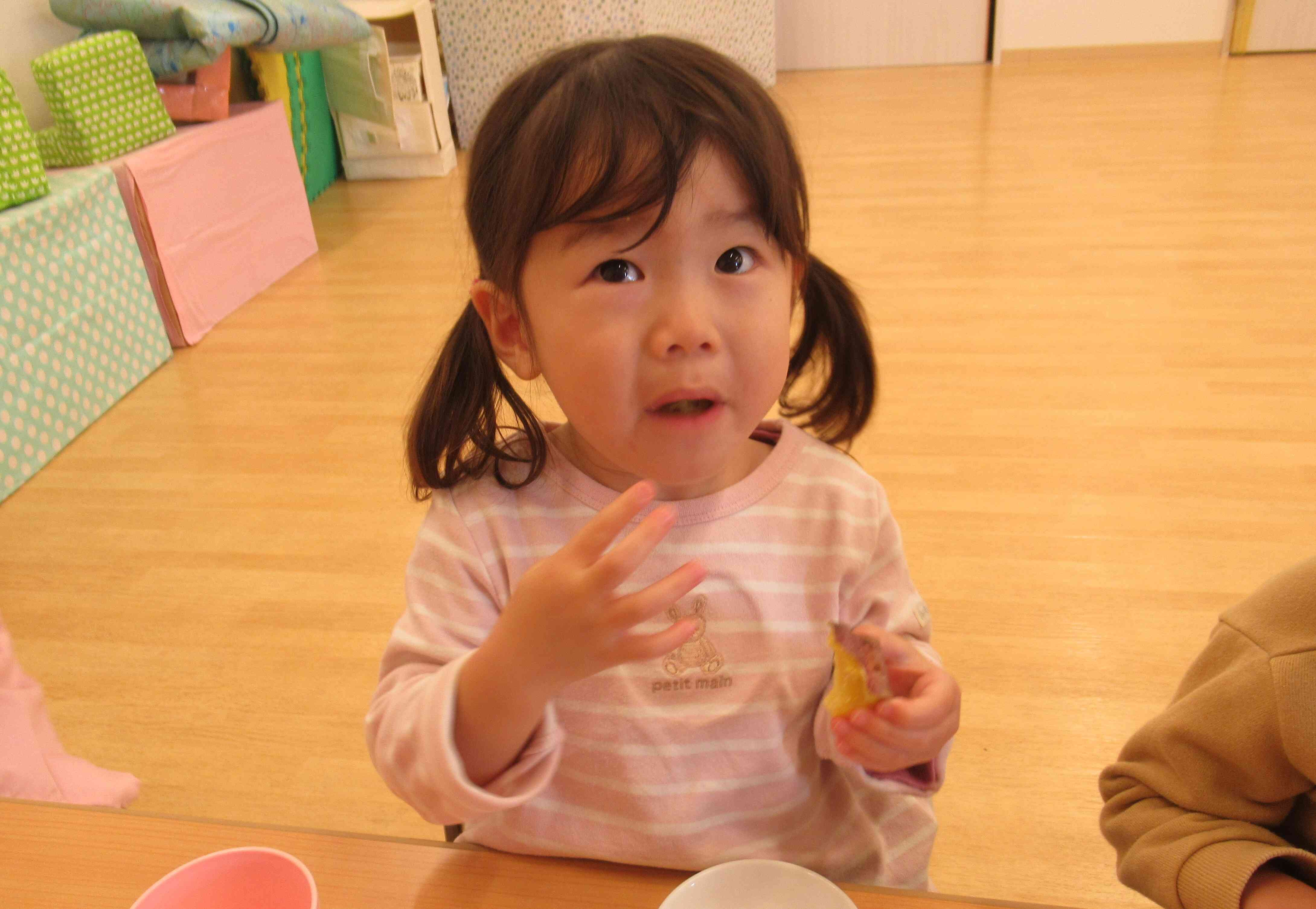 みて！いっぱい食べたよ！