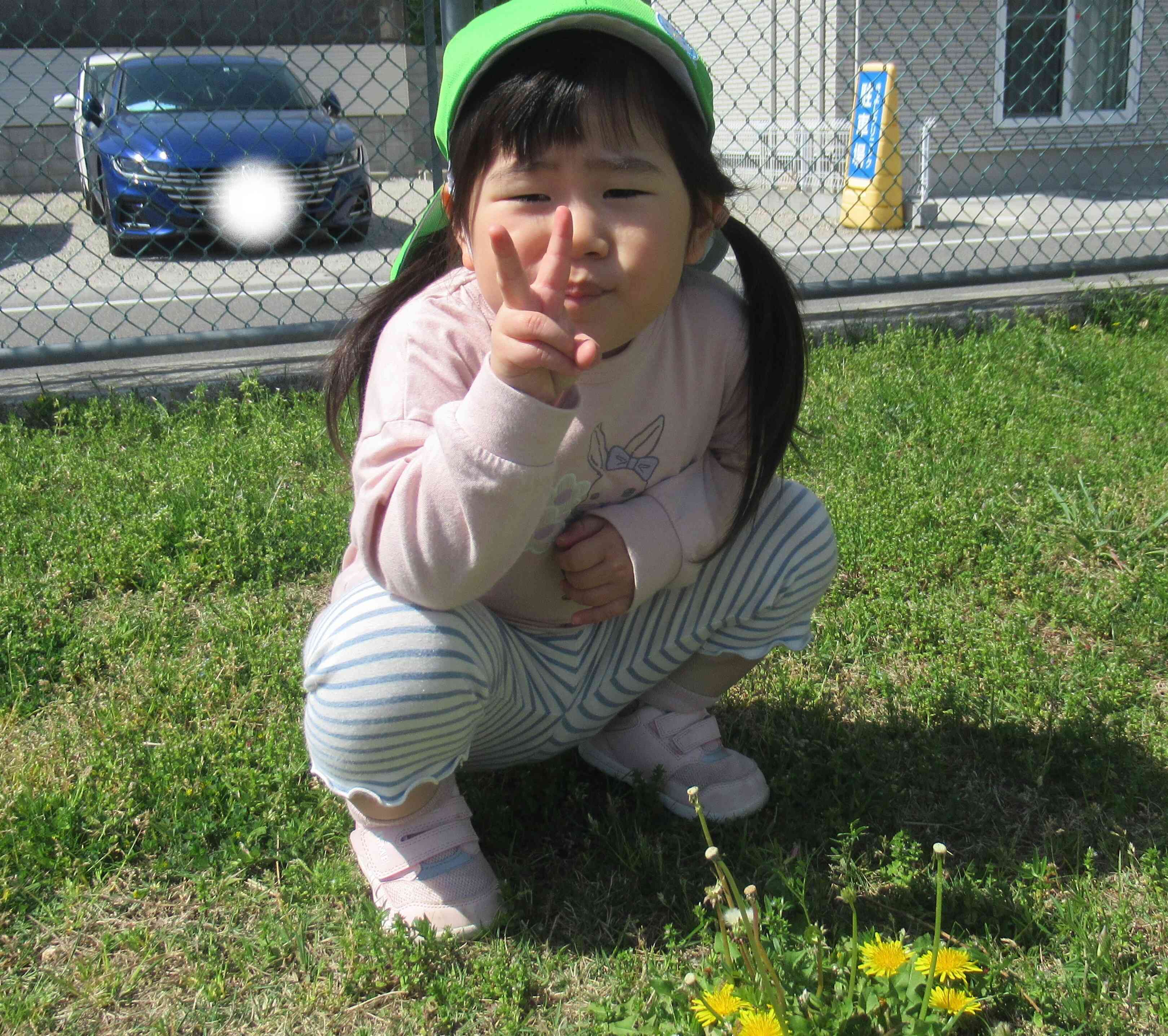 わたしも見つけて思わずピース♪