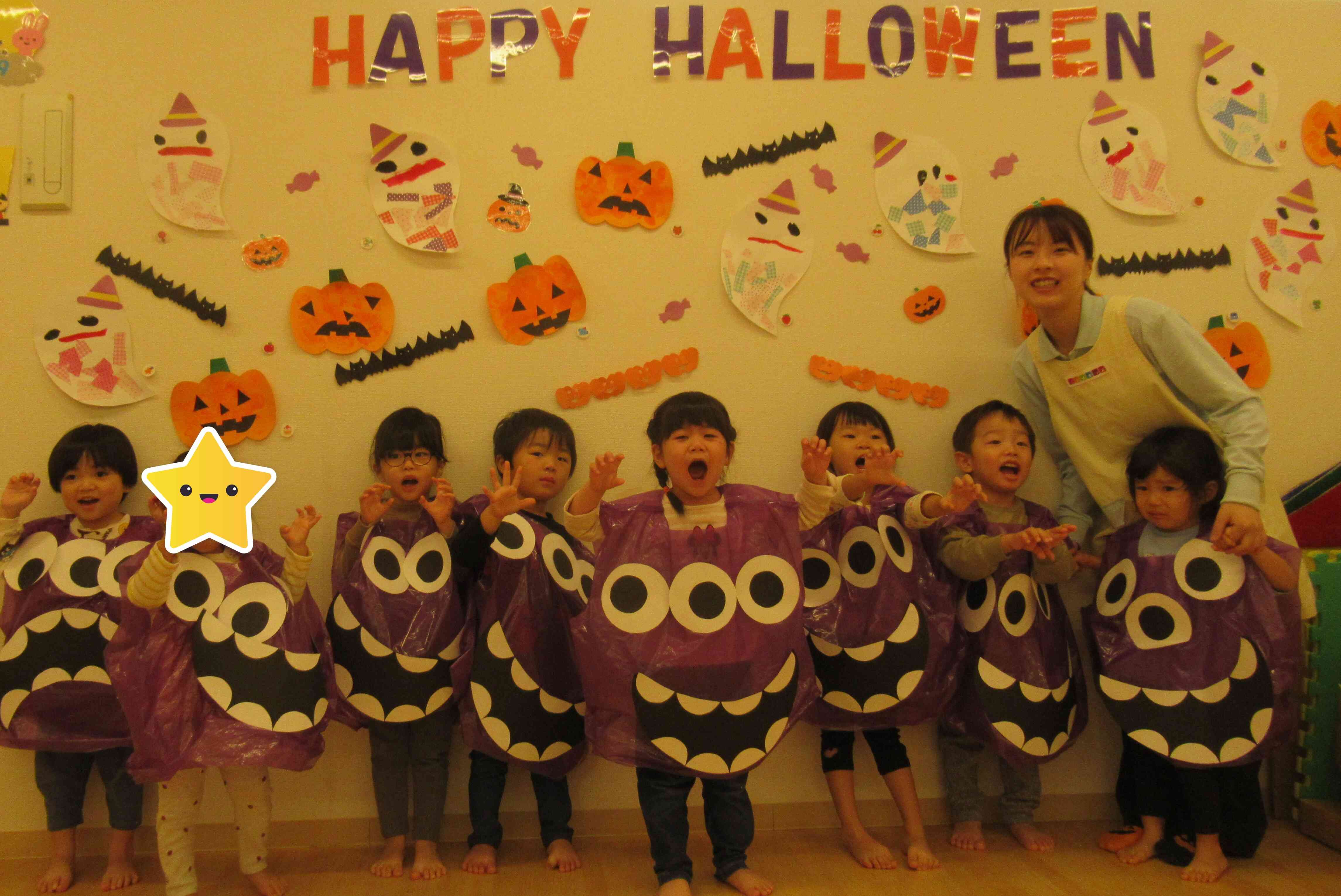 うさぎ組はモンスターの衣装でハイポーズ☆