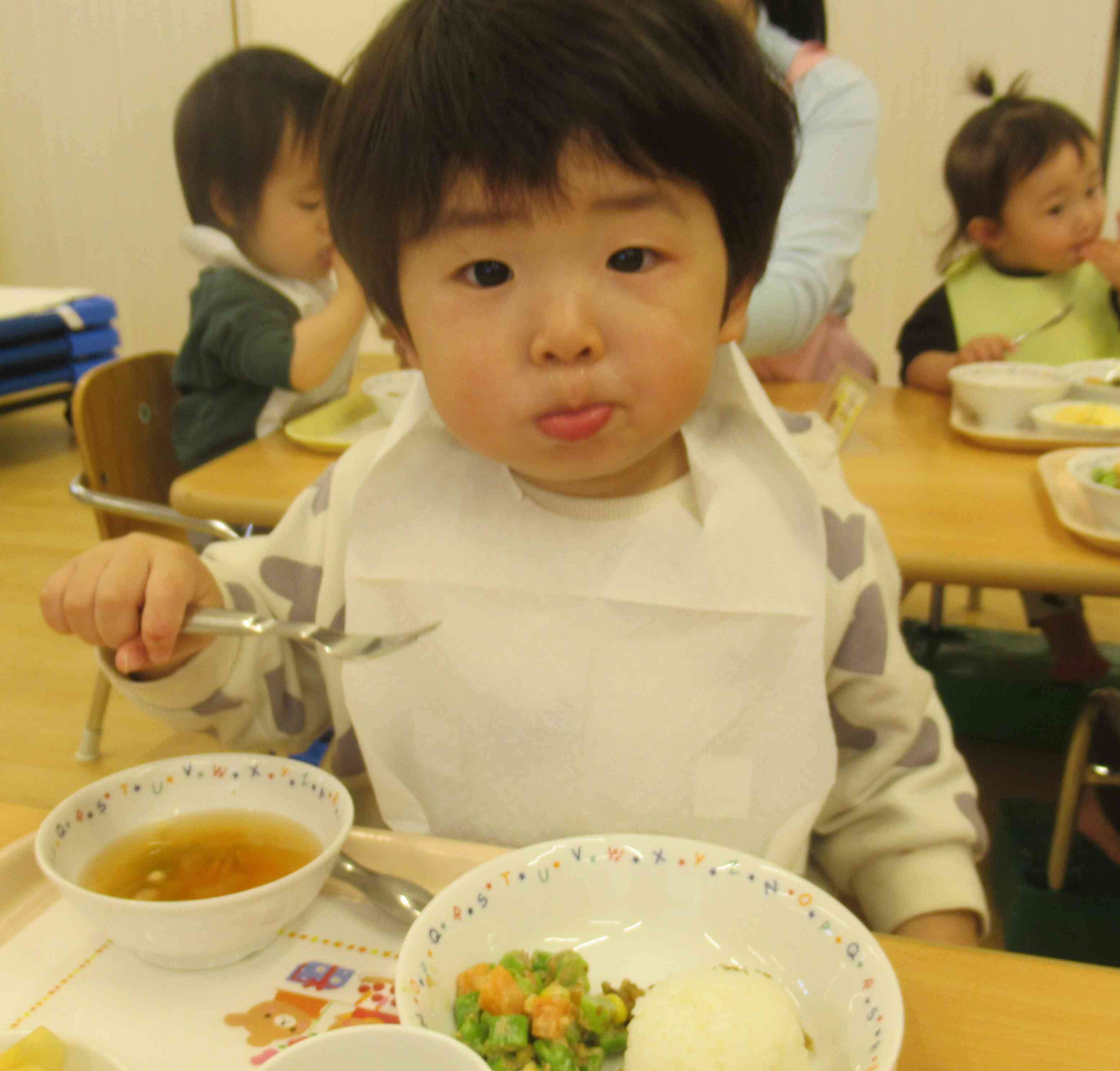 給食美味しいね！