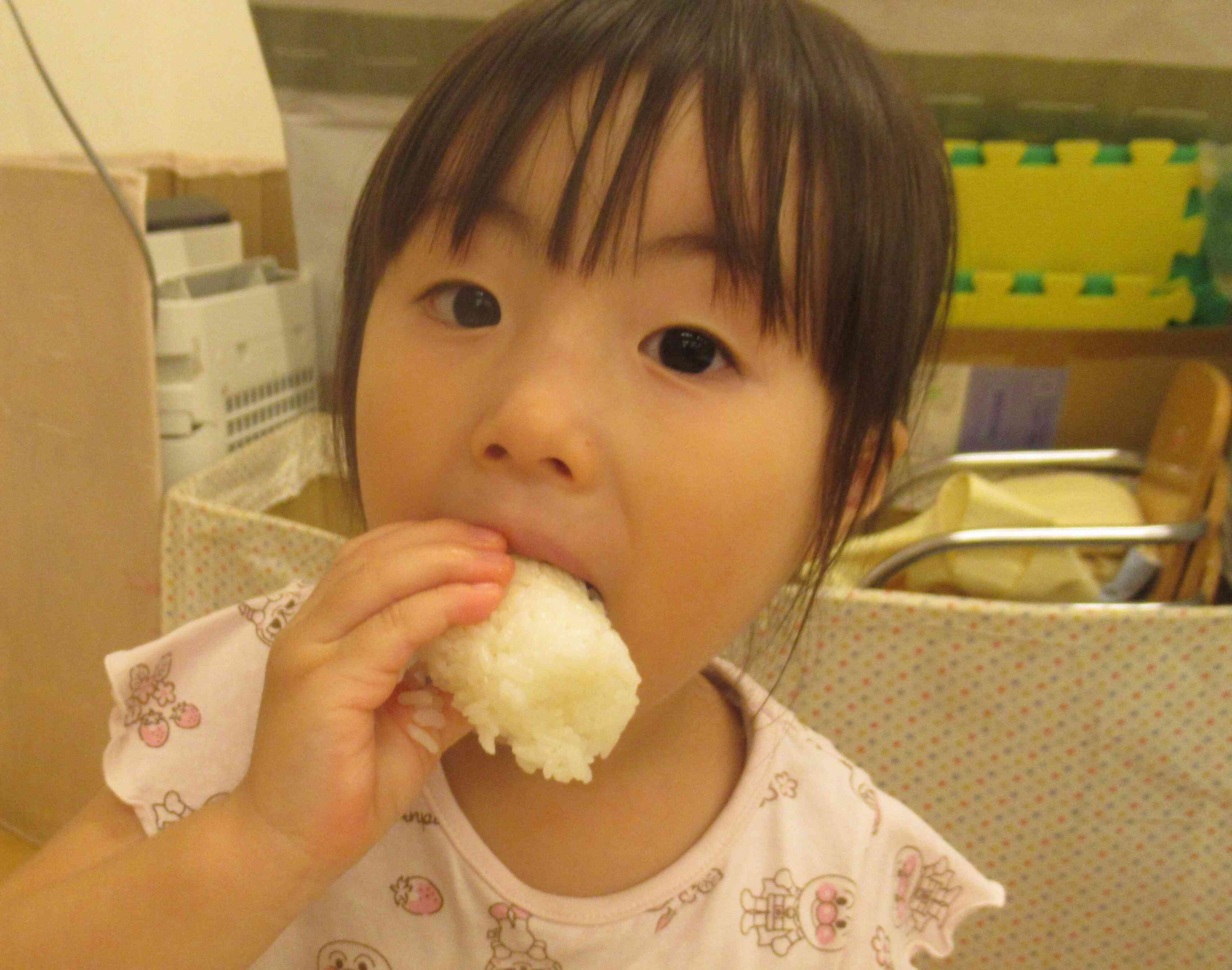 おにぎり食べたよ。