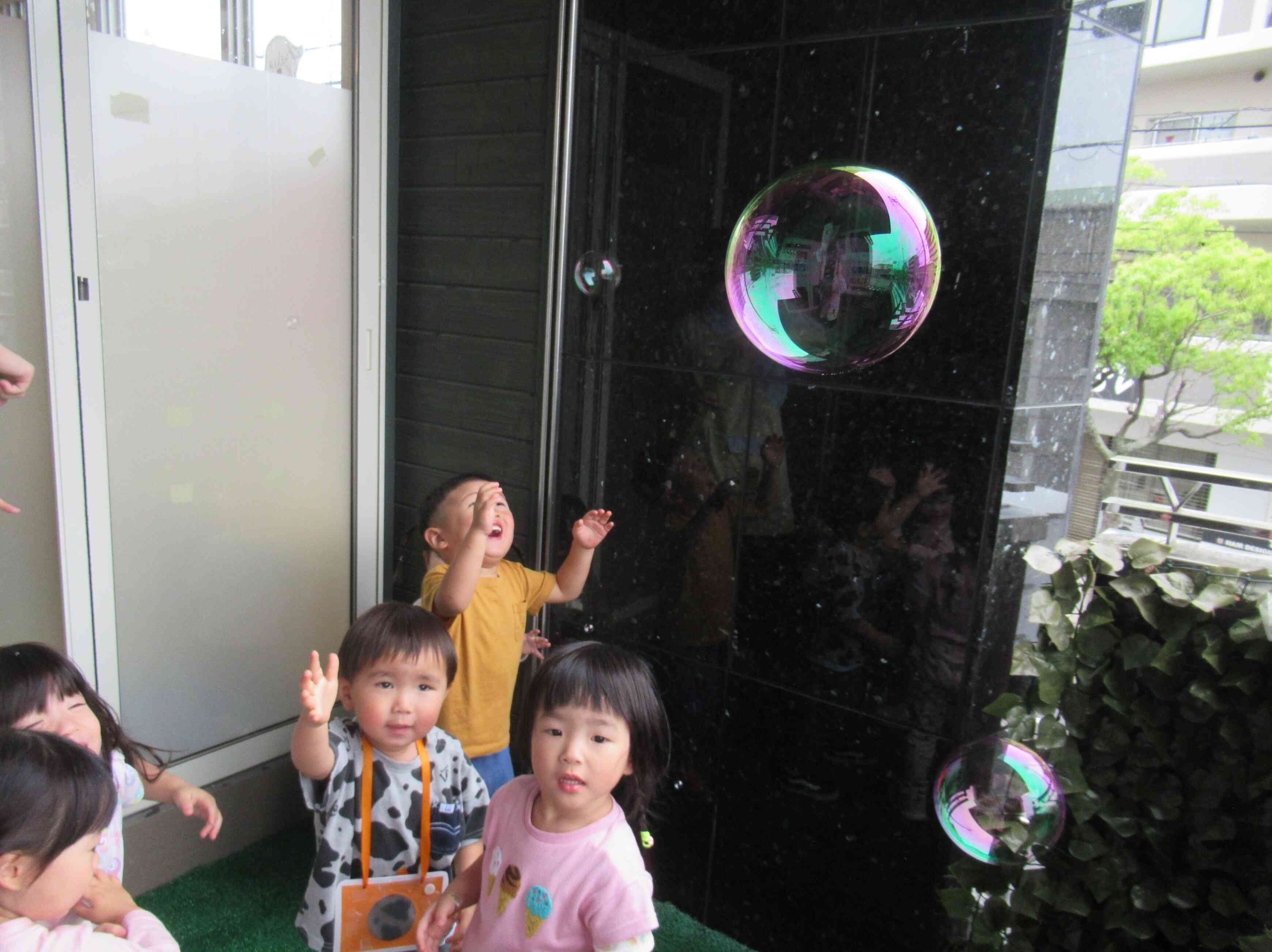 シャボン玉をしたよ!