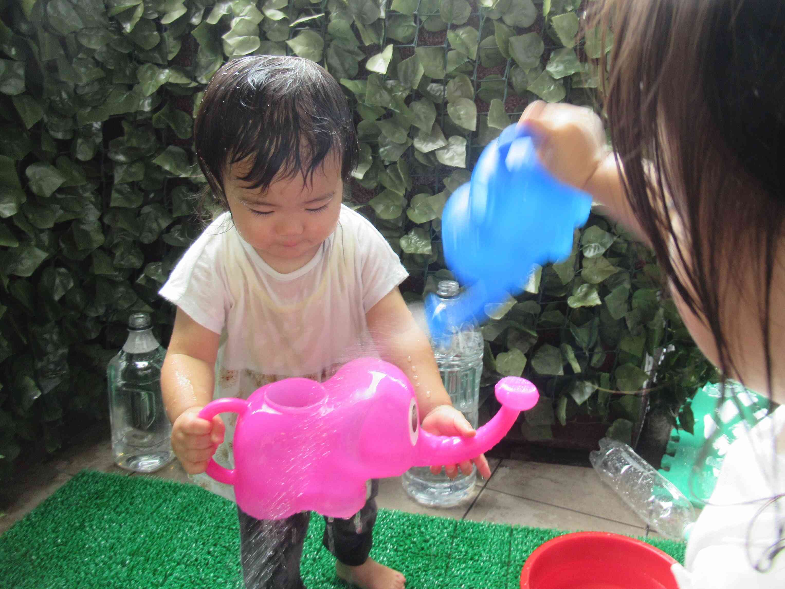 お水遊びをしたよ!