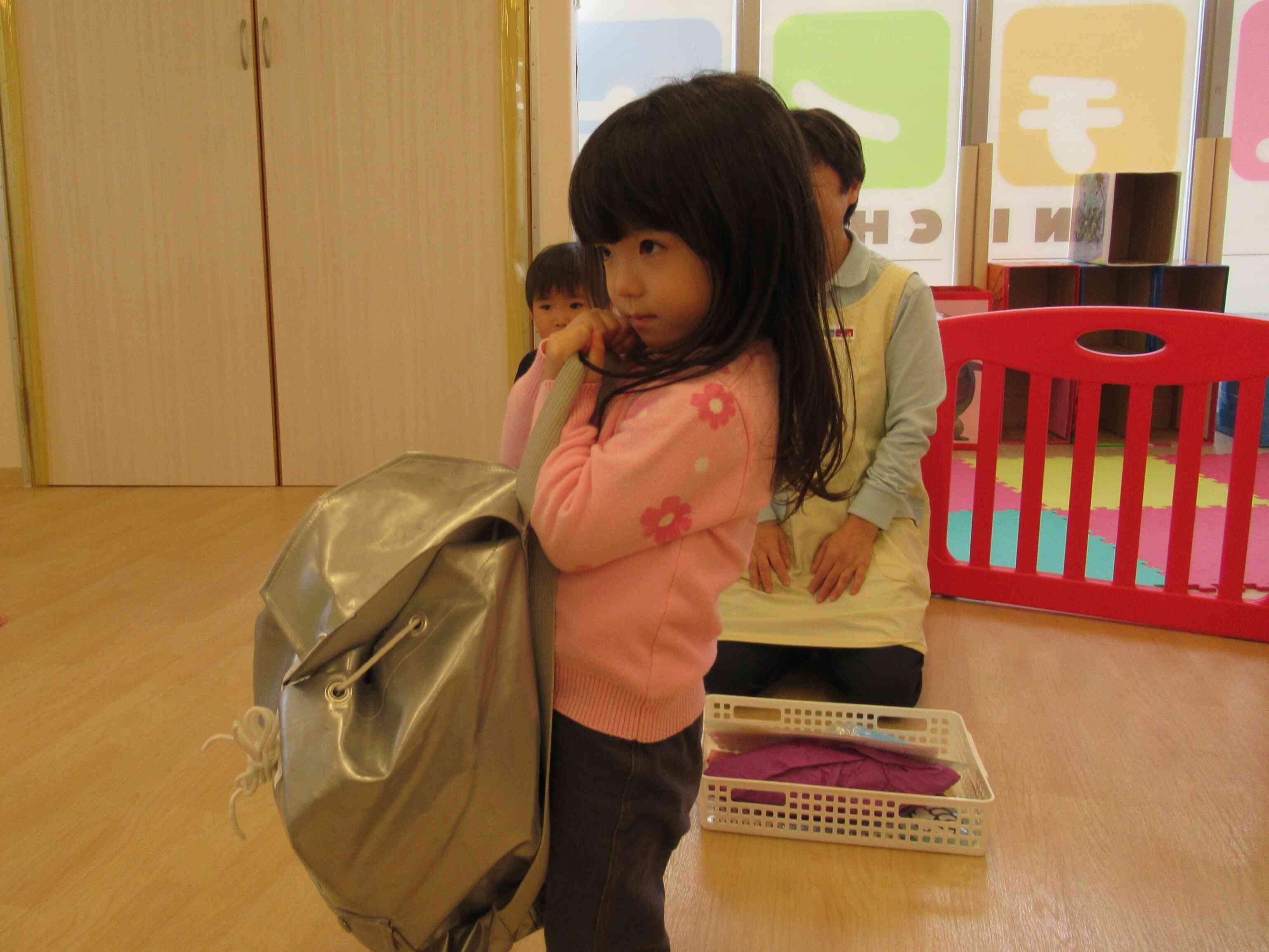 避難リュックを持ってみたよ