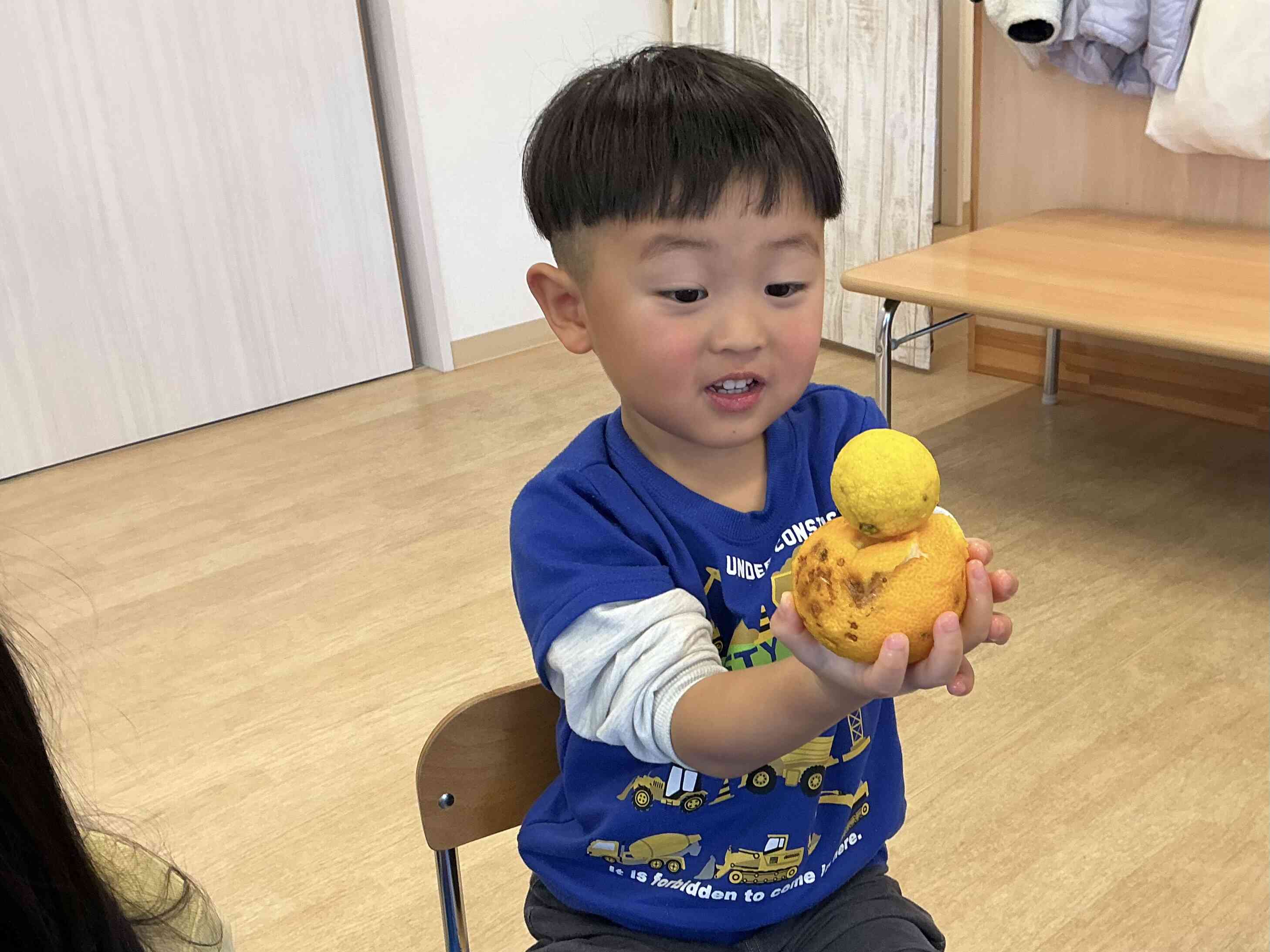 ゆずの雪だるま〜!