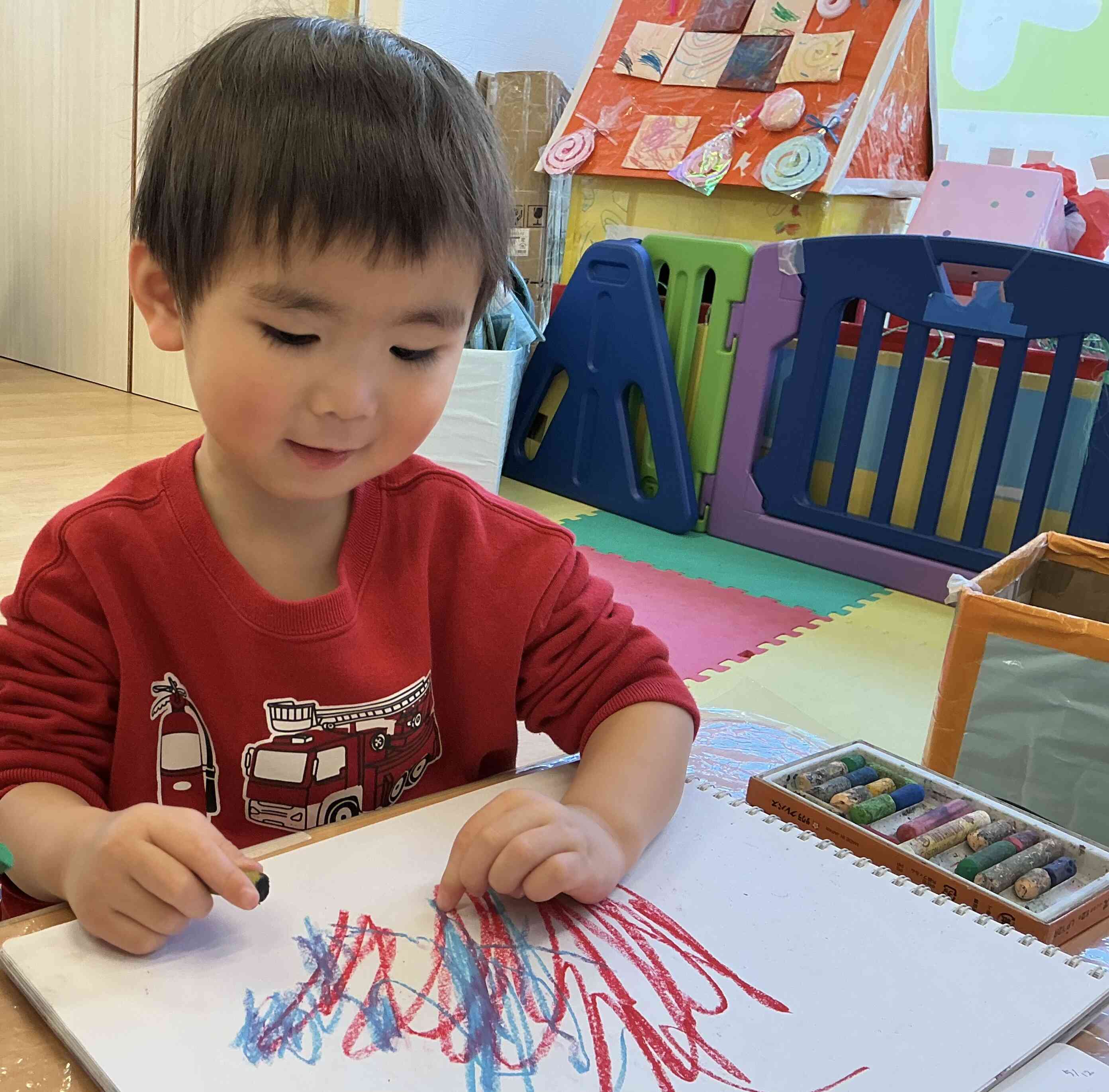 むらさきになったよ