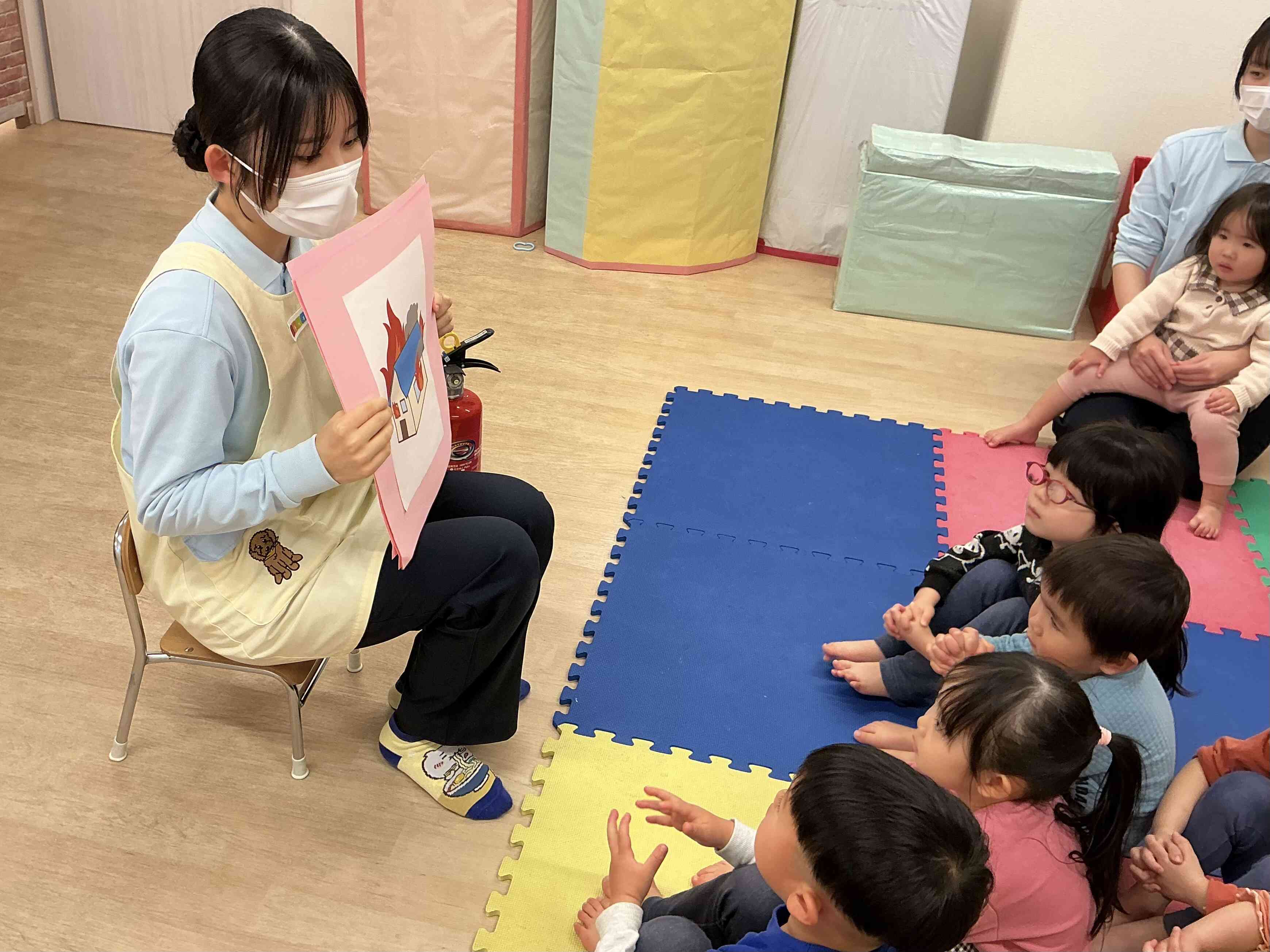 避難訓練(火事)・ひよこ組の活動