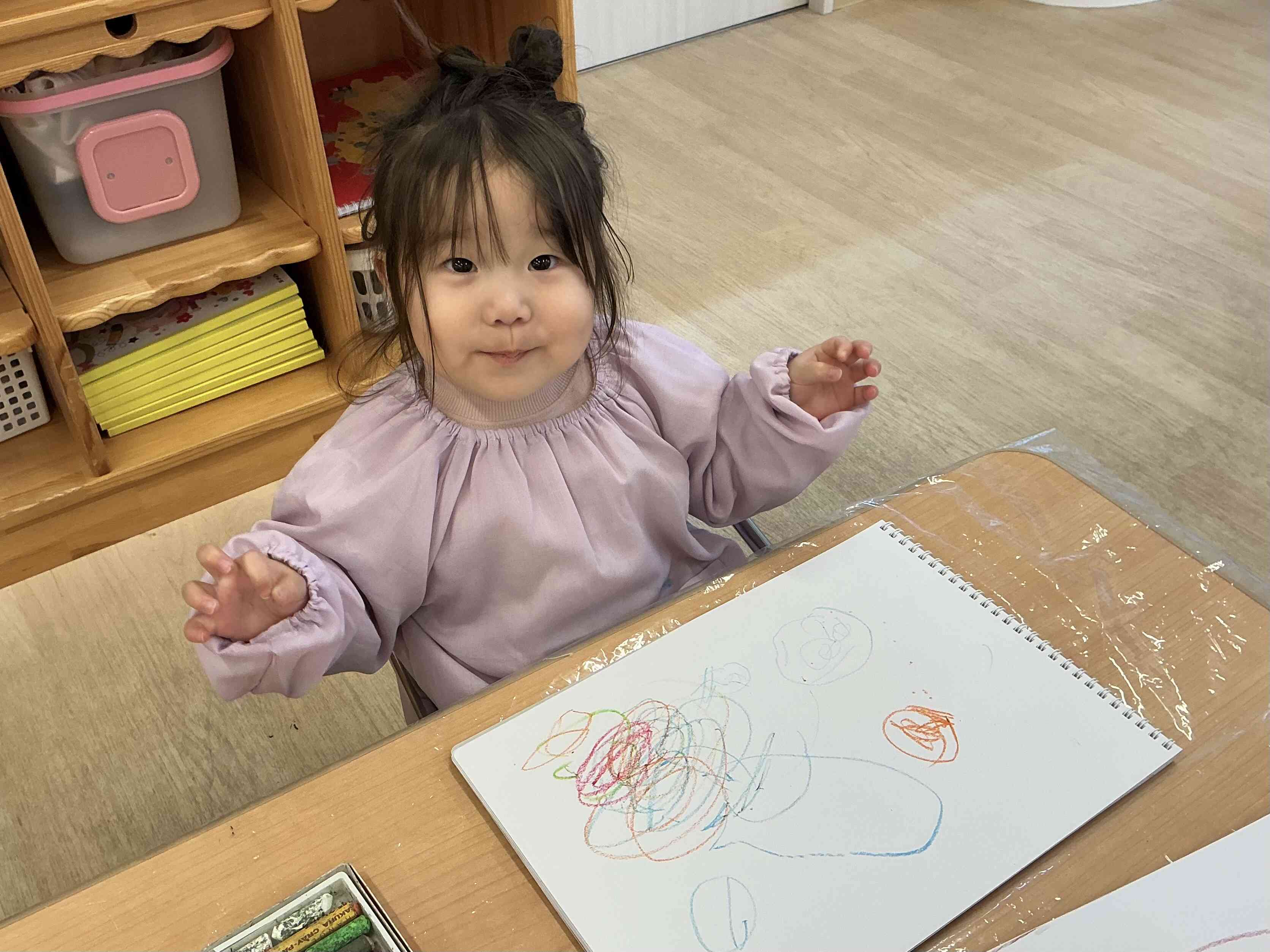 丸をいっぱい描いたよ！