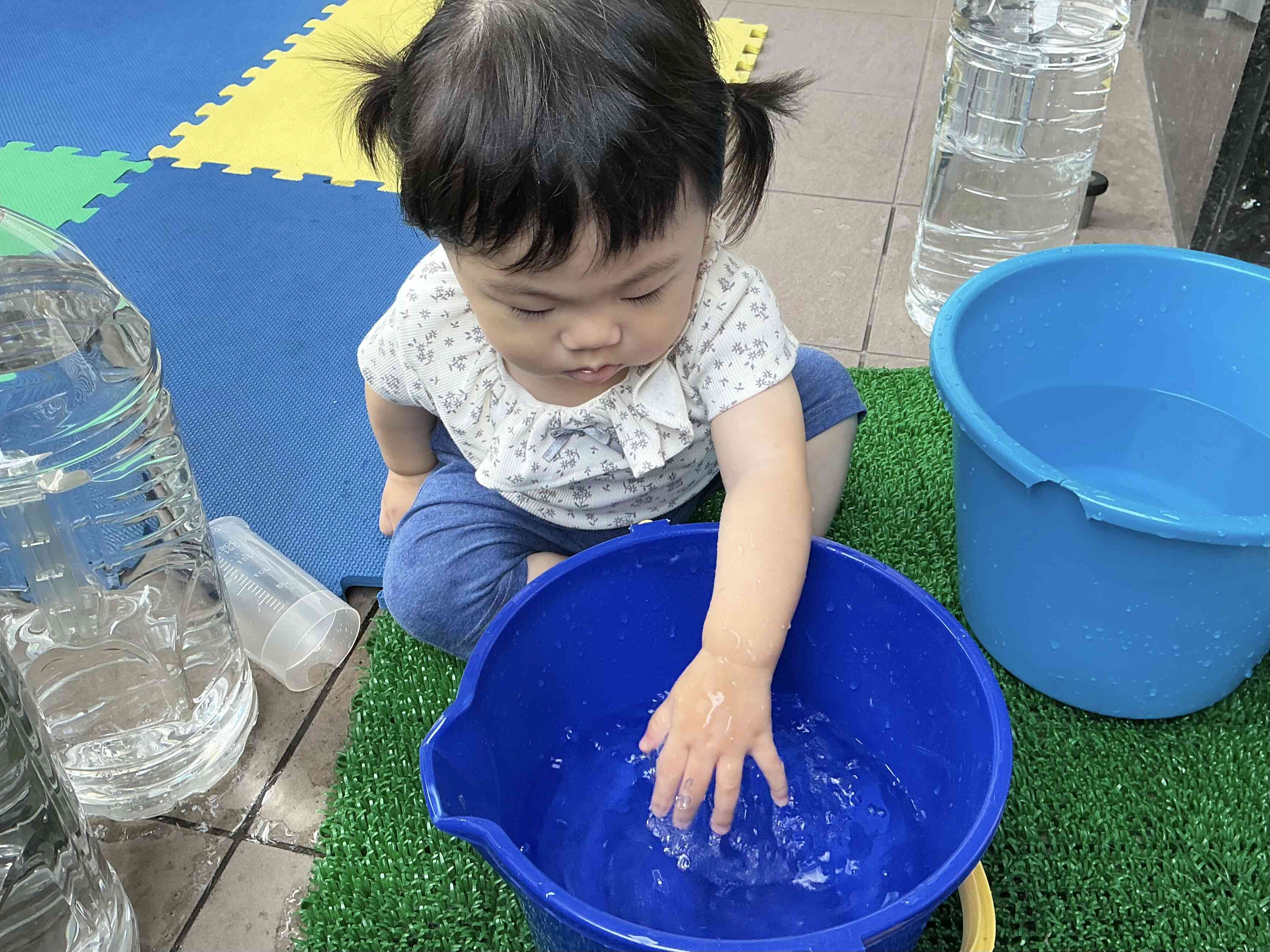 水遊びに初挑戦！